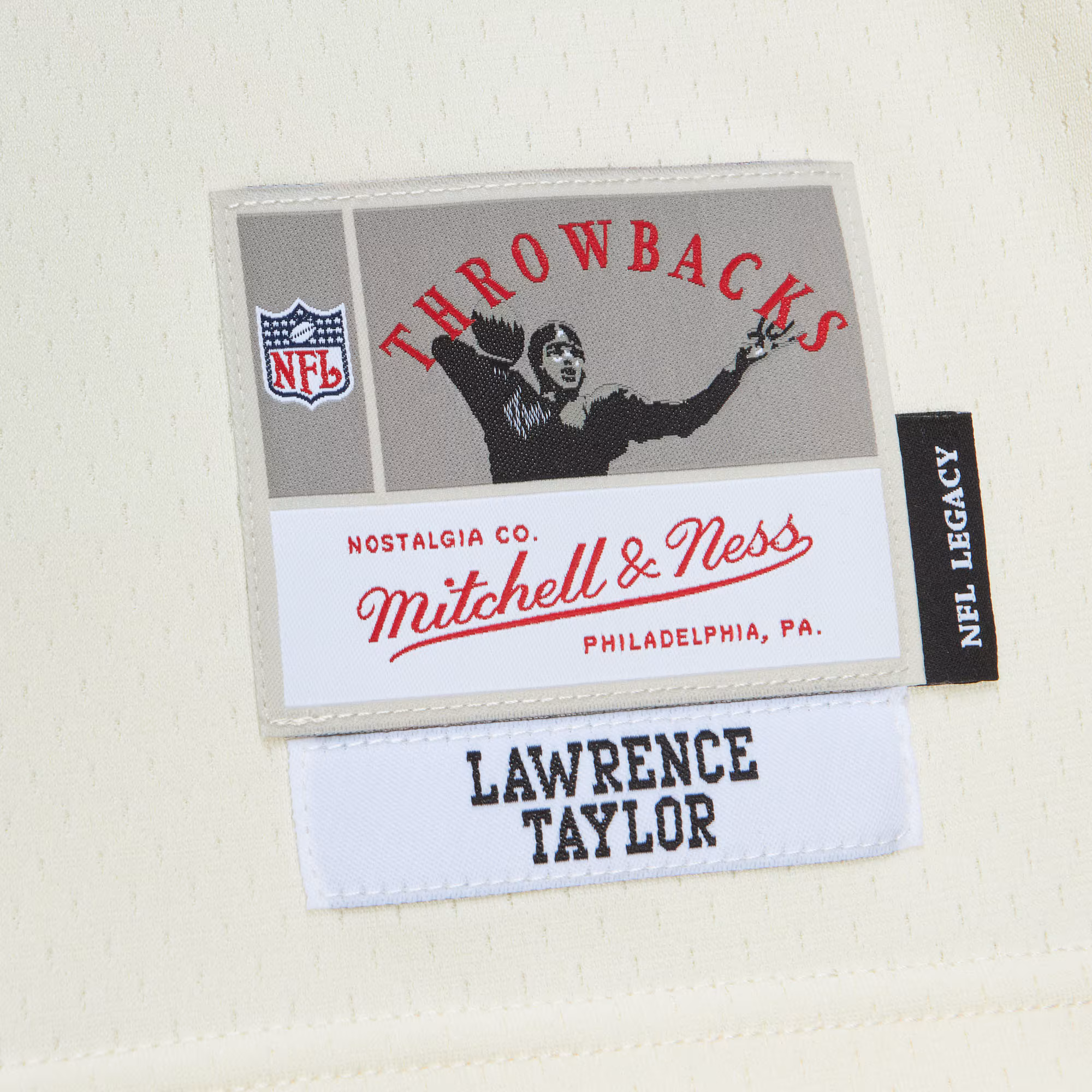 Lawrence Taylor New York Giants Chainstitch Legacy Jersey - Cream