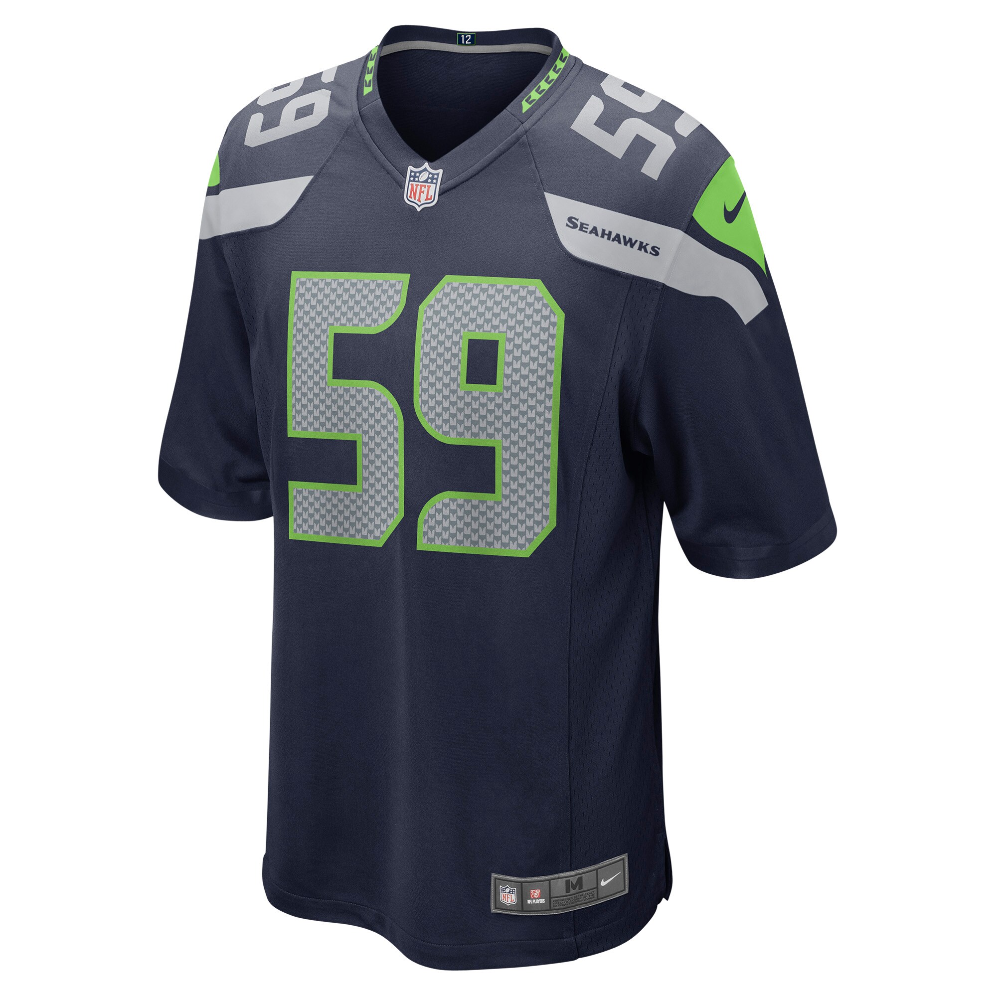 Jon Rhattigan Seattle Seahawks  Game Jersey - College Navy
