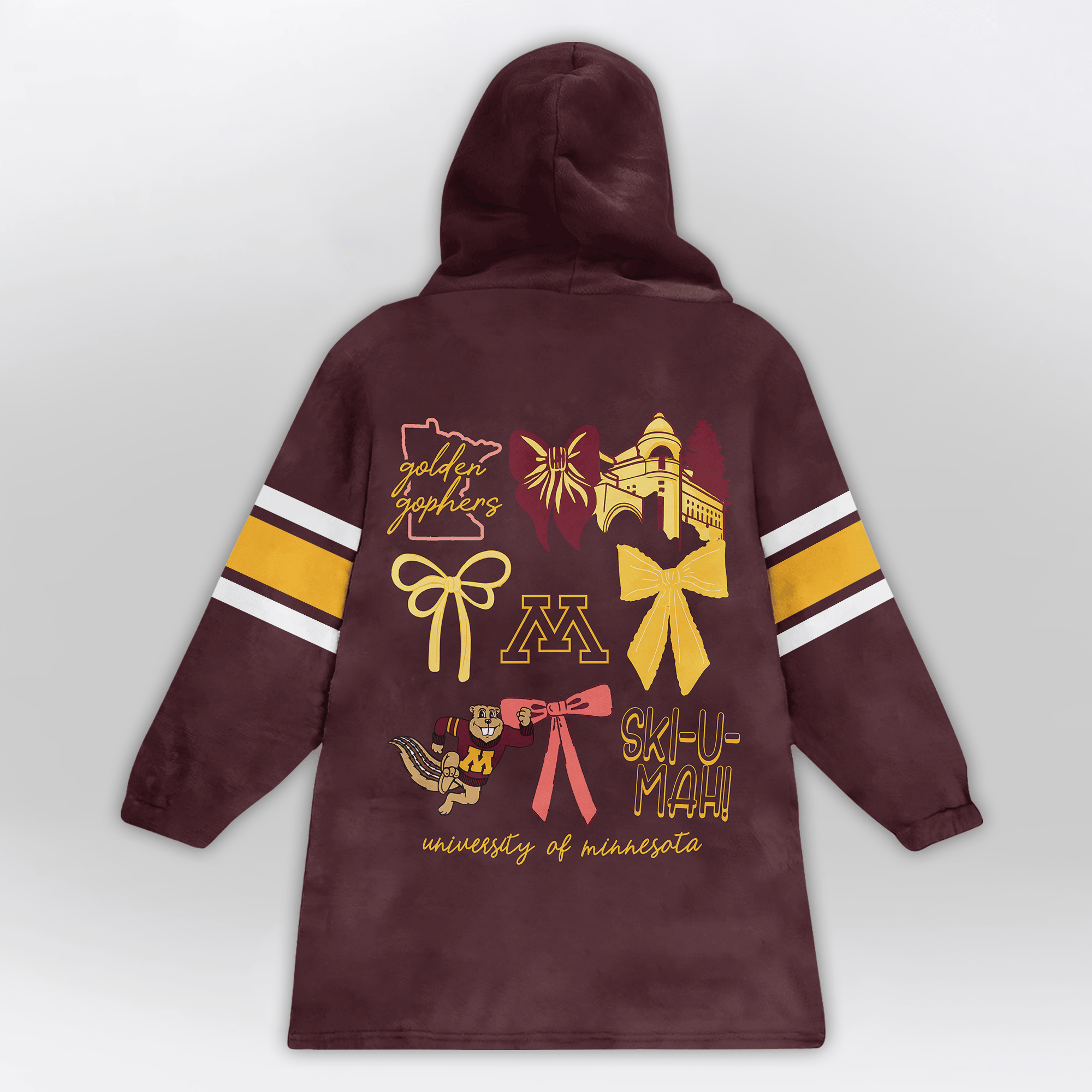 Adult Minnesota Football Unisex Blanket Hoodie