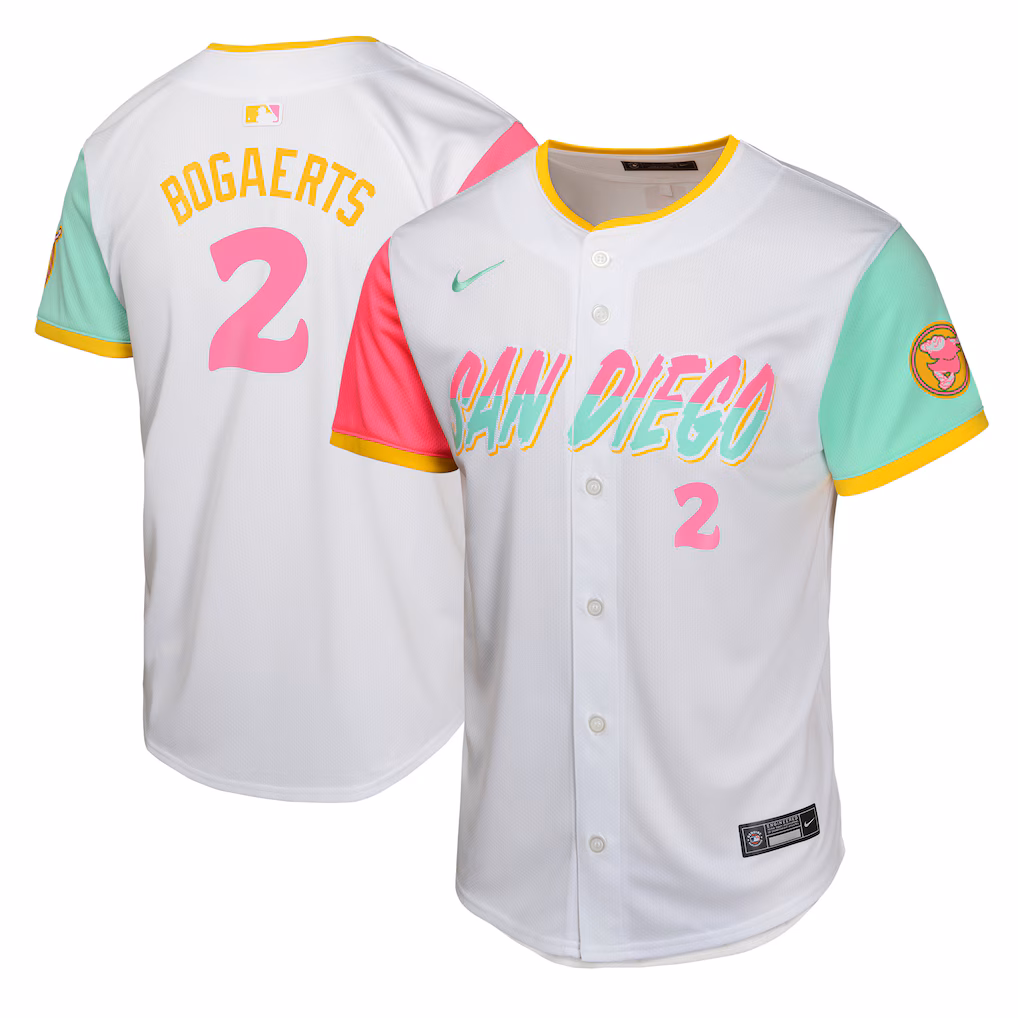 Youth San Diego Padres #2 Xander Bogaerts White City Connect Limited Player Jersey
