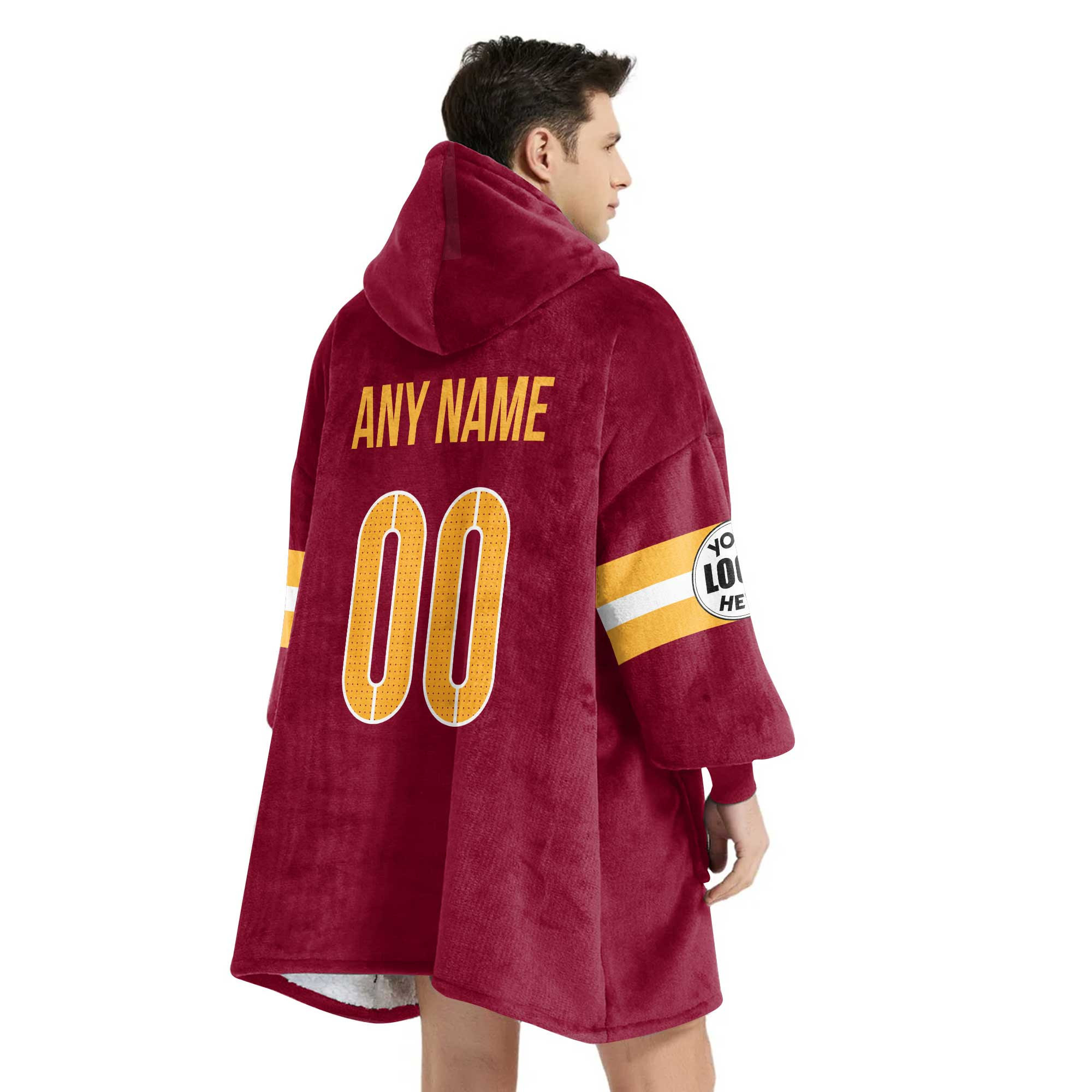 Adult Custom Blanket Hoodie Washington Inspired Color