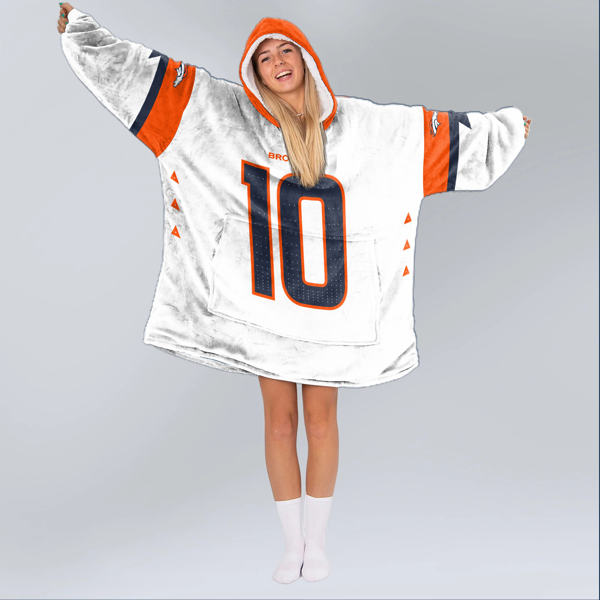 Adult B.N. 10 Denver Football Unisex Blanket Hoodie