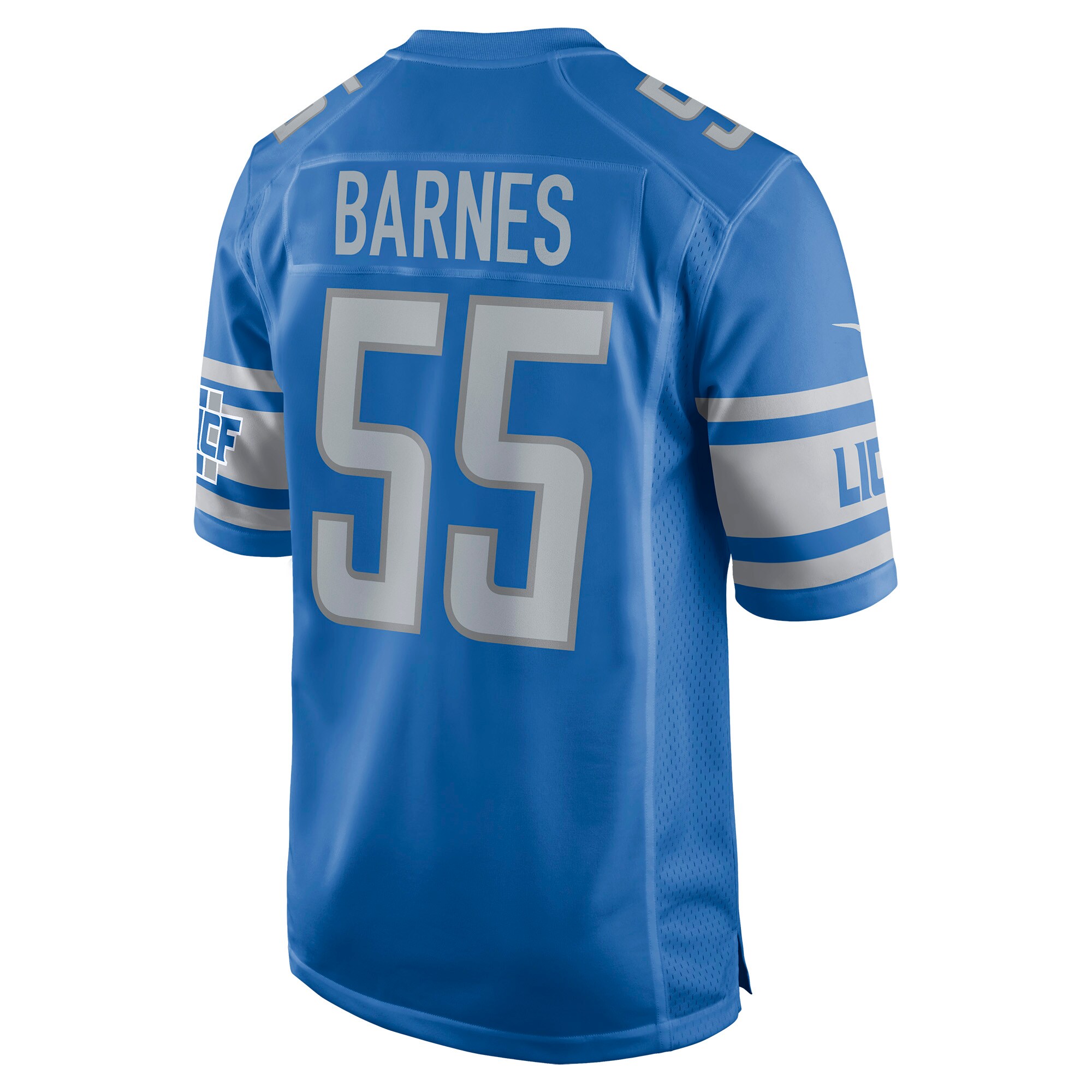 Derrick Barnes Detroit Lions  Game Player Jersey - Blue