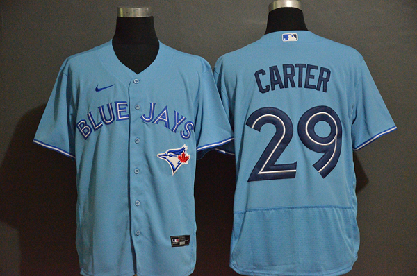 Men's Toronto Blue Jays #29 Joe Carter Blue Stitched MLB Flex Base  Jersey