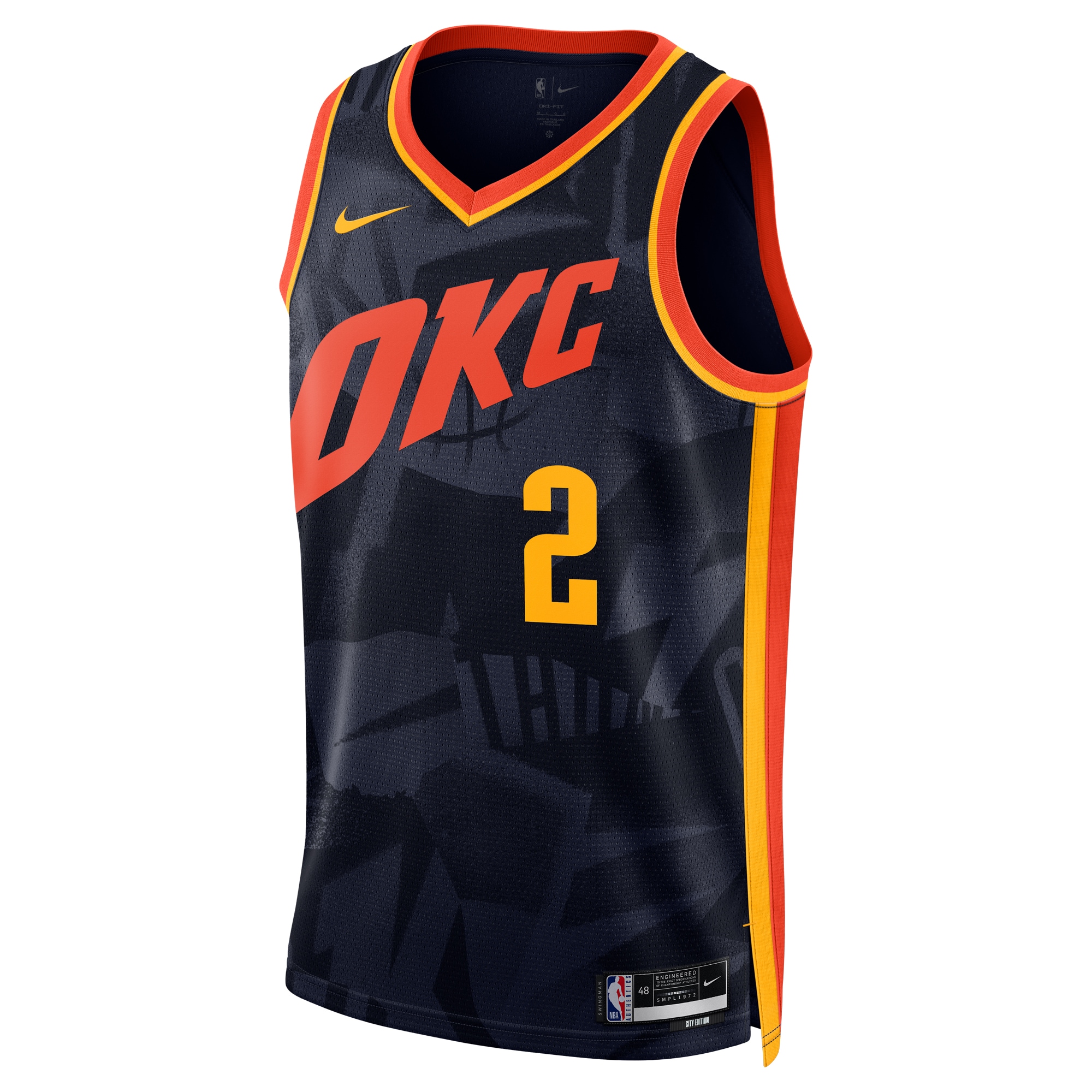 Unisex Oklahoma City Thunder Shai Gilgeous-Alexander  Navy 2023/24 Swingman Jersey - City Edition