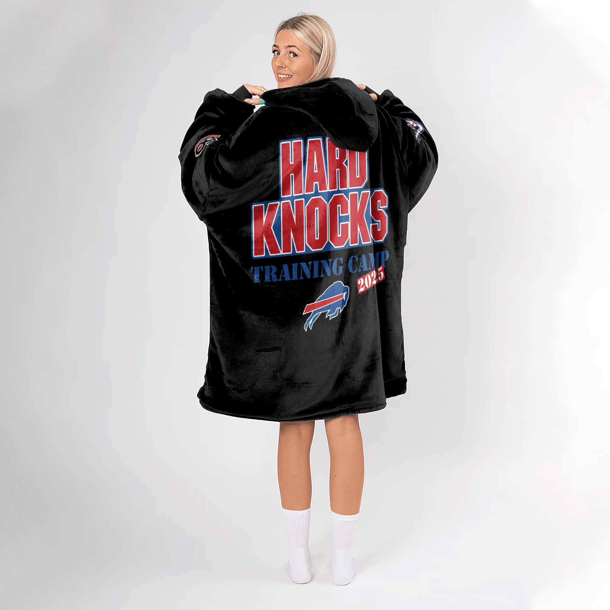 Adult Buffalo Football Unisex Blanket Hoodie