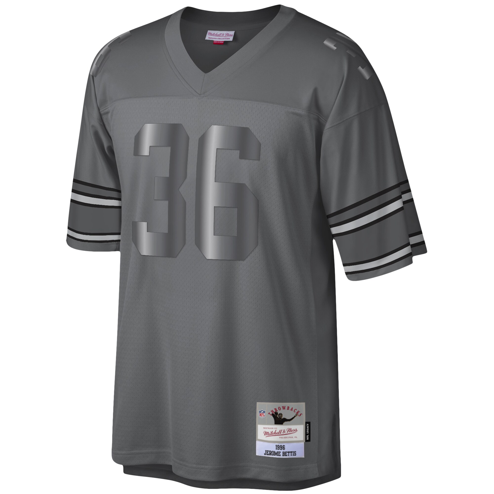 Jerome Bettis Pittsburgh Steelers 1996 Retired Player Metal Legacy Jersey - Charcoal