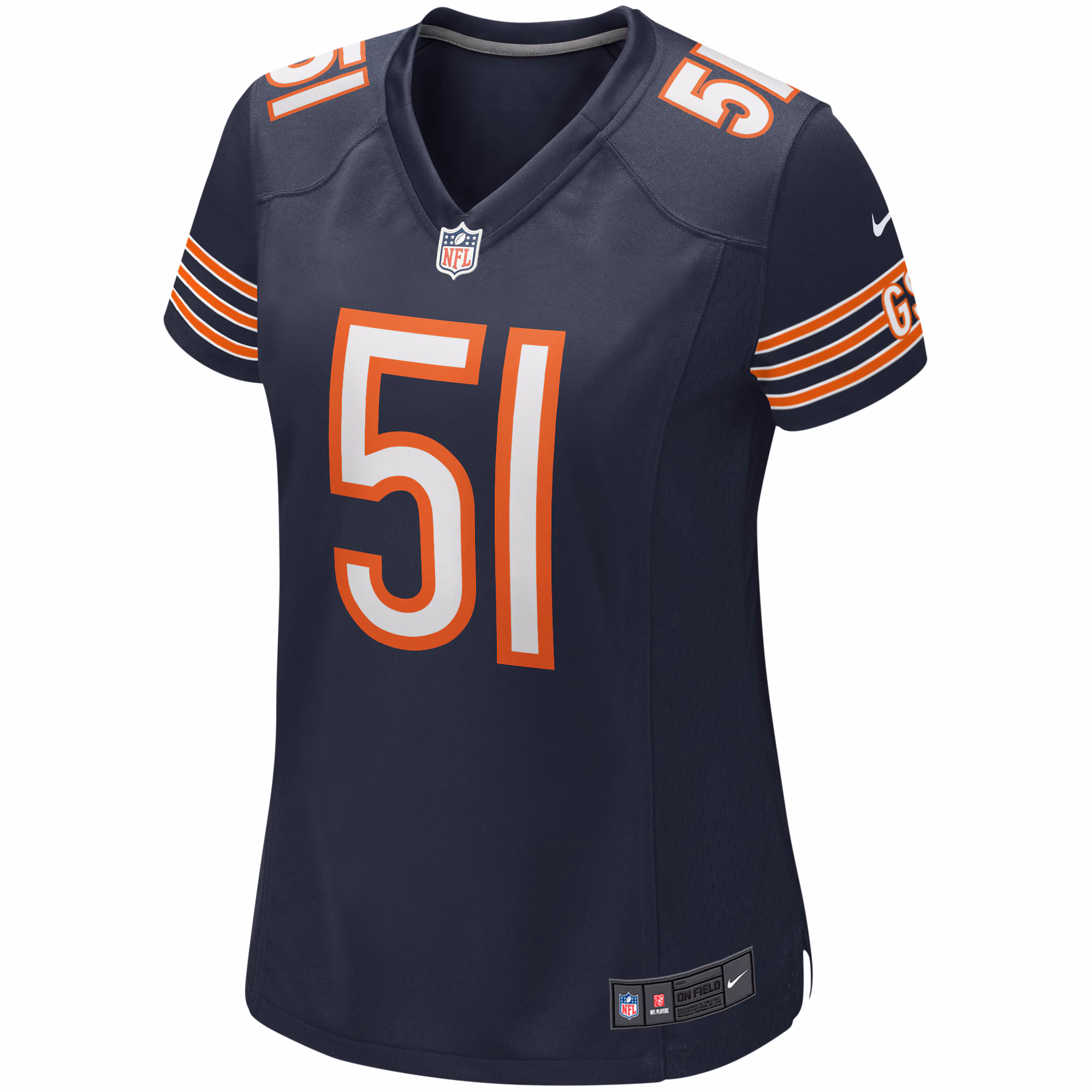 Dick Butkus Chicago Bears Women's Game Retired Player Jersey - Navy