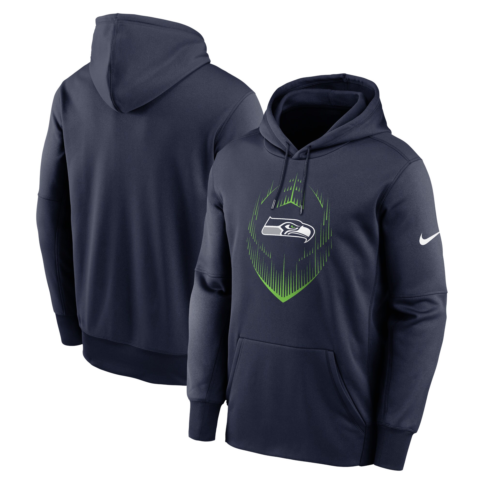 Seattle Seahawks Icon Performance Pullover Hoodie - College Navy