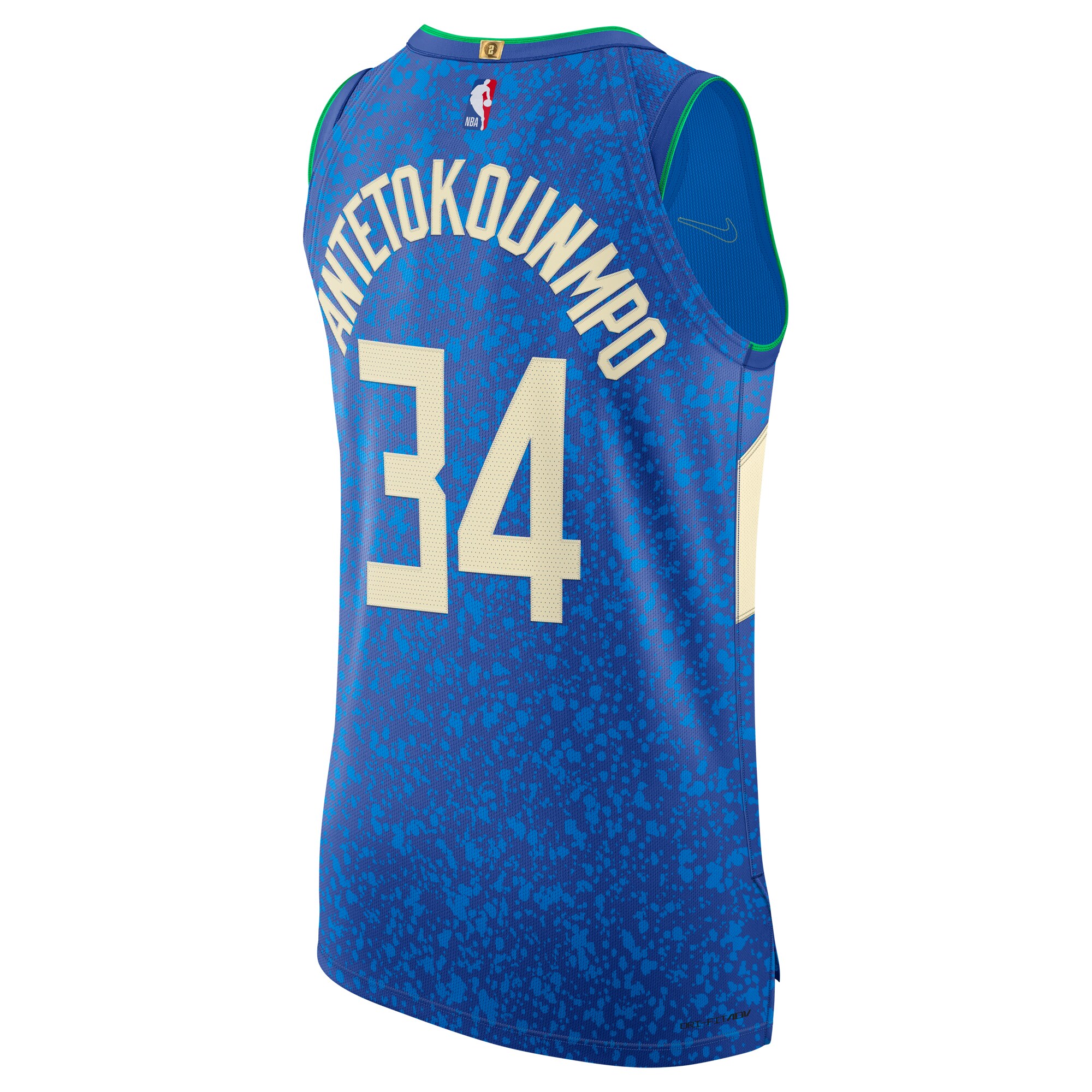 Men's Milwaukee Bucks Giannis Antetokounmpo  Blue 2023/24 Authentic Jersey - City Edition