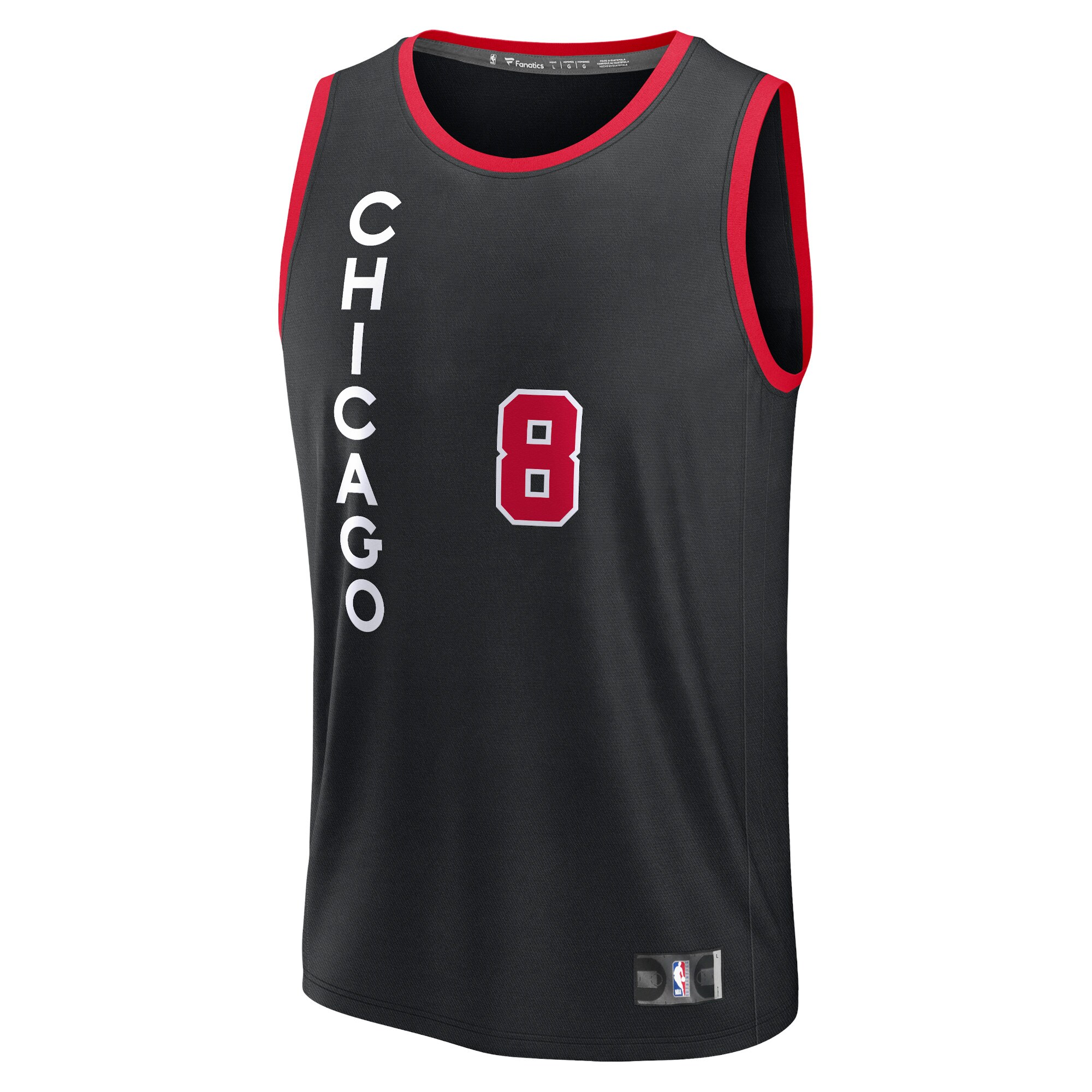 Unisex Chicago Bulls Zach LaVine  Black 2023/24 Fast Break Jersey - City Edition