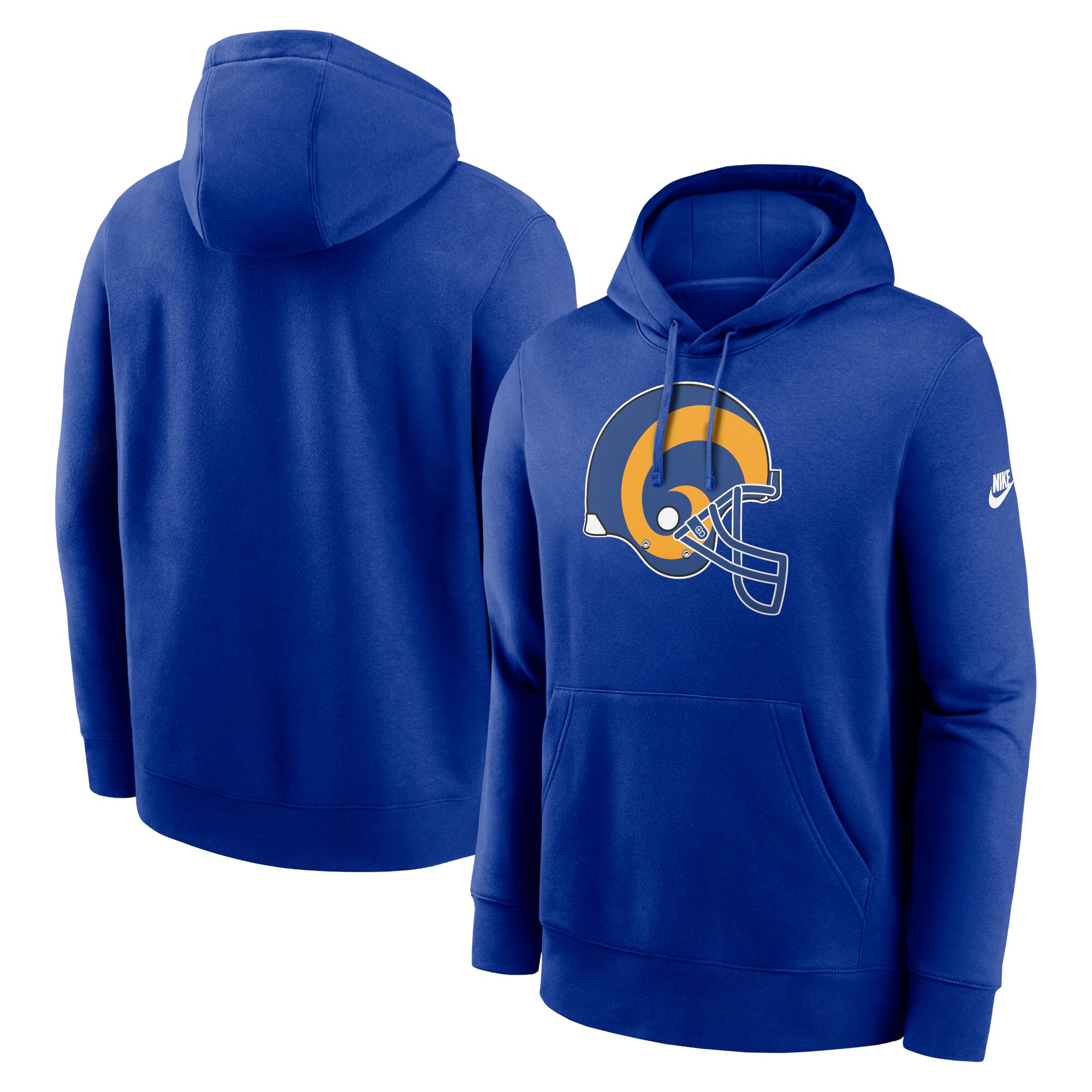 Los Angeles Rams Rewind Club Logo Pullover Hoodie - Royal