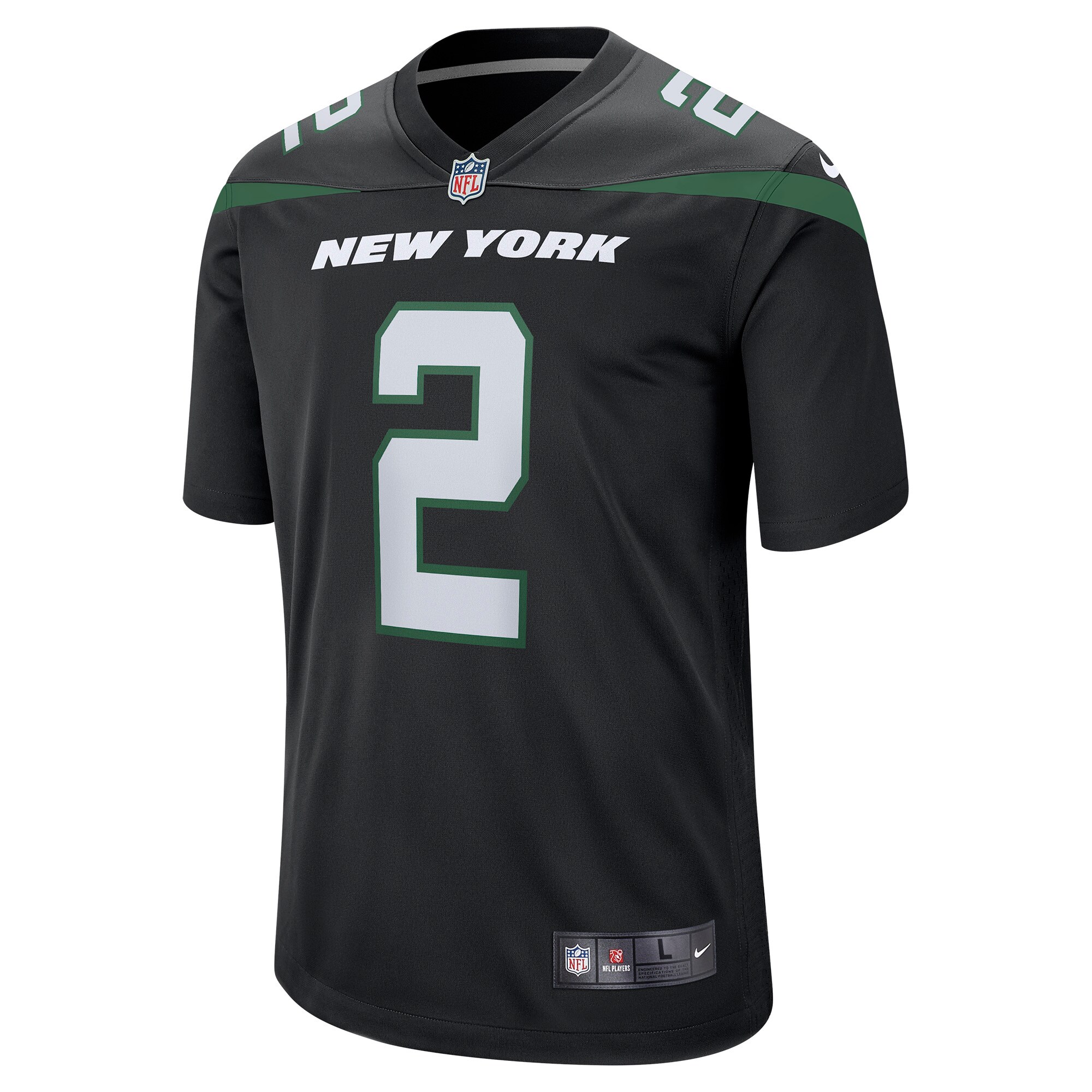 Zach Wilson  New York Jets Game Jersey - Stealth Black