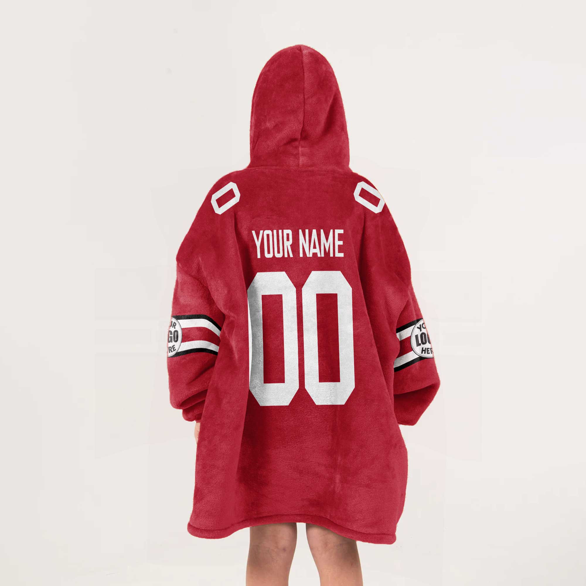Adult Custom Blanket Hoodie Ohio State Inspired Color