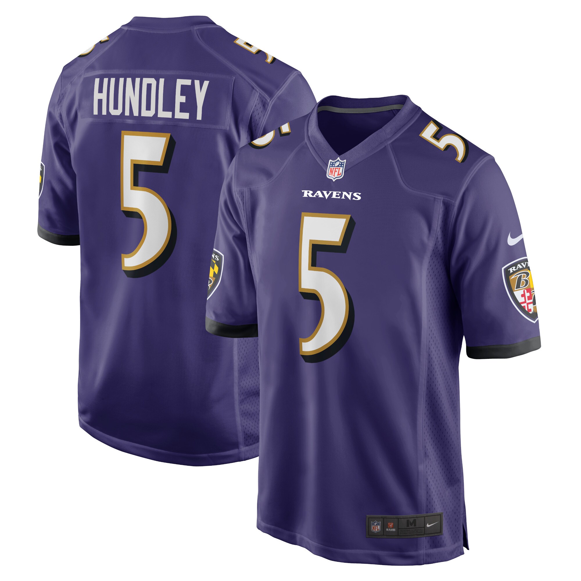 Brett Hundley Baltimore Ravens  Home Game Player Jersey - Purple
