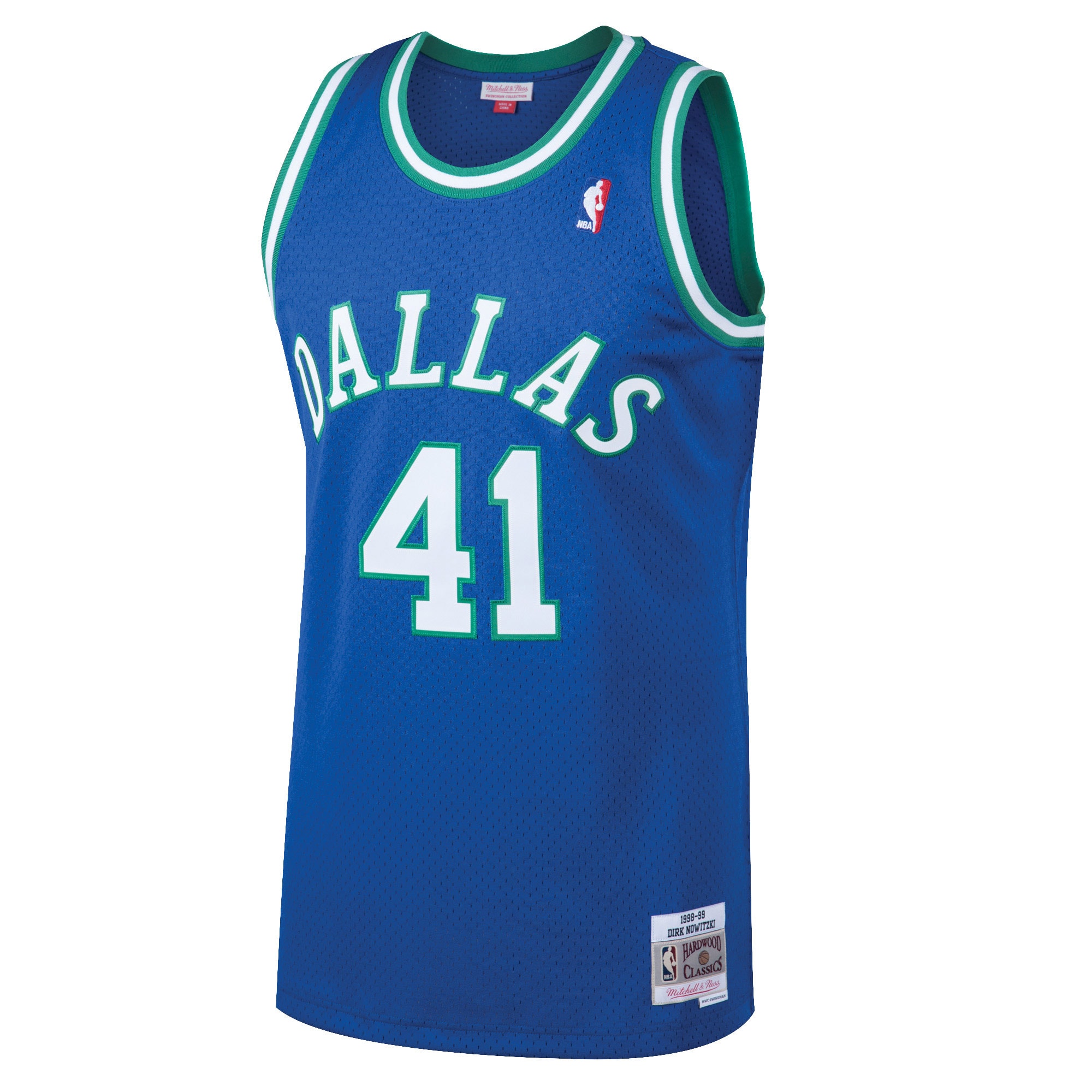 Dirk Nowitzki Dallas Mavericks Mitchell & Ness 1998-99 Hardwood Classics Swingman Jersey - Blue
