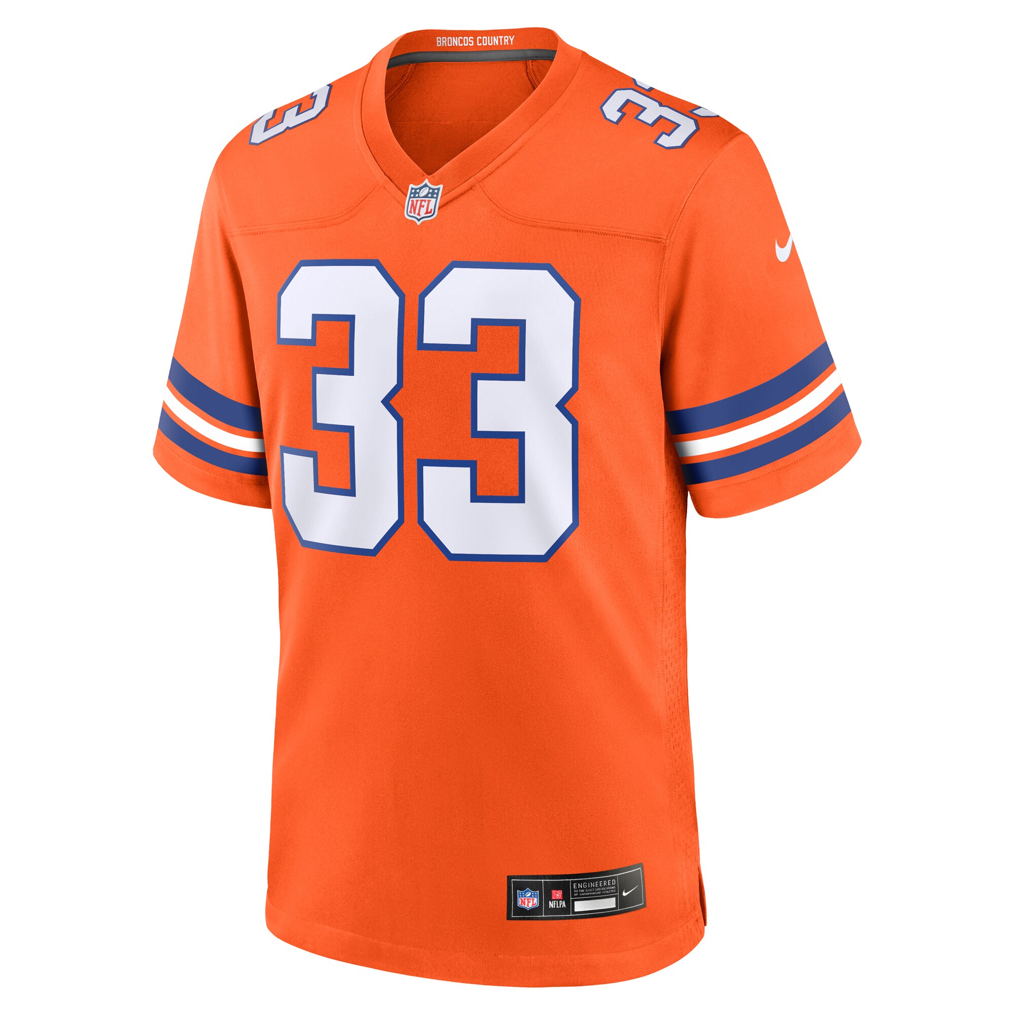 Javonte Williams Denver Broncos Mile High Collection 1977 Throwback Player Game Jersey - Orange