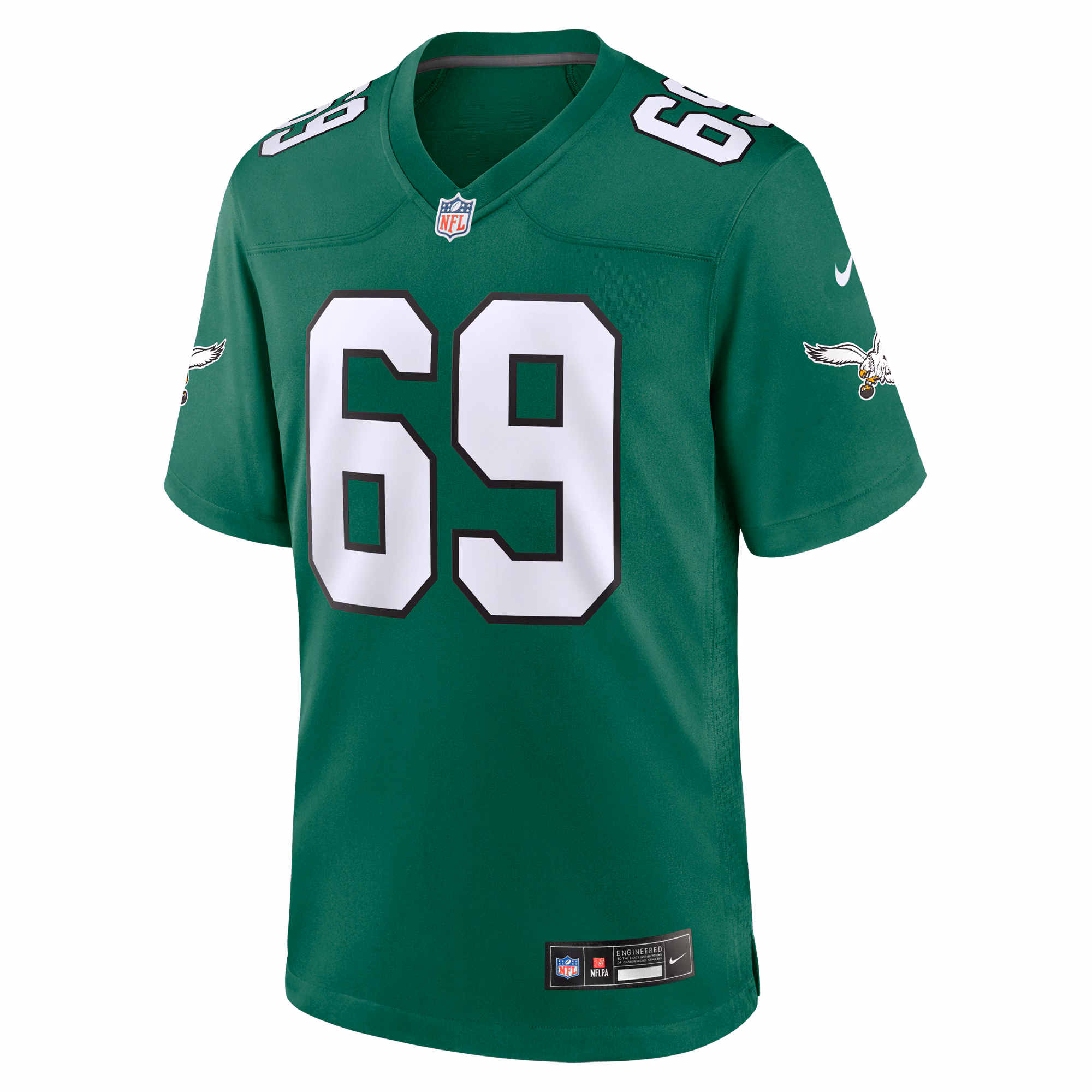 Landon Dickerson #69 Philadelphia Eagles Alternate Game Jersey - Kelly Green