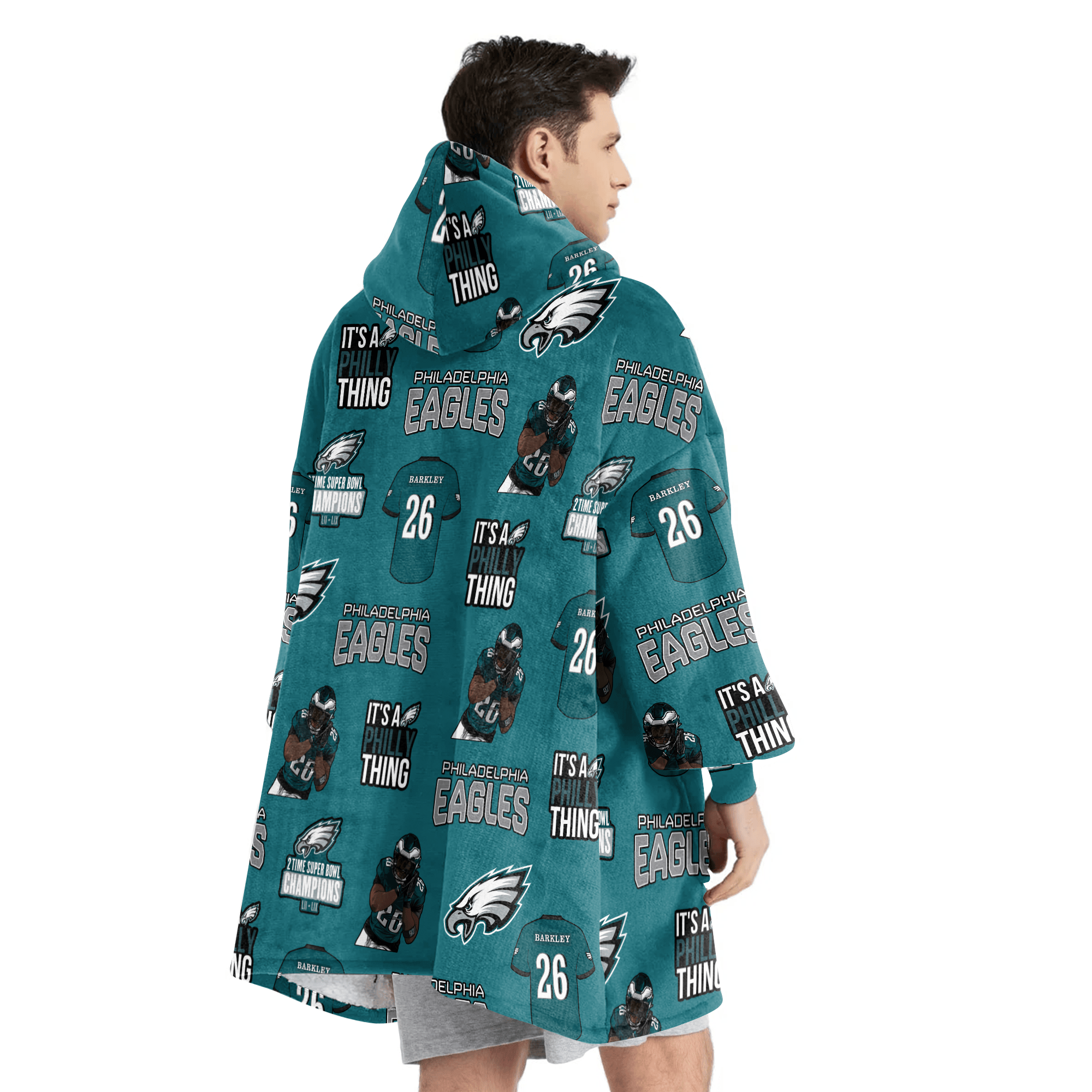 S.B 26 Philadelphia Football Unisex Blanket Hoodie