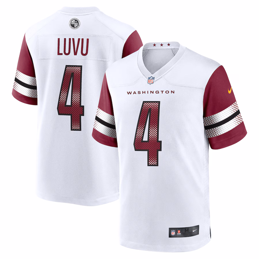 Men's Frankie Luvu #4 White Washington Commanders Game Jersey
