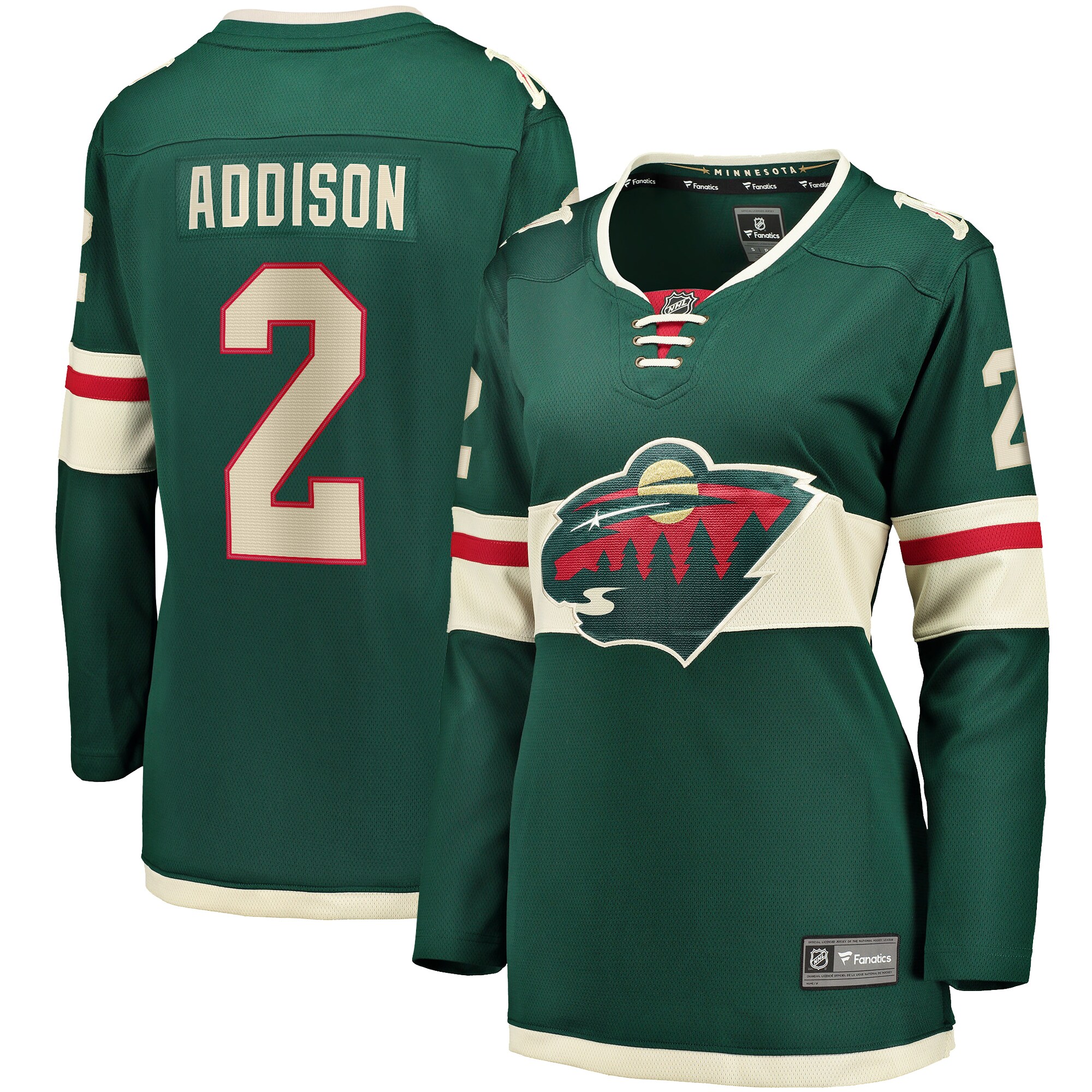 Calen Addison Minnesota Wild Women's Home Breakaway Player Jersey - Green