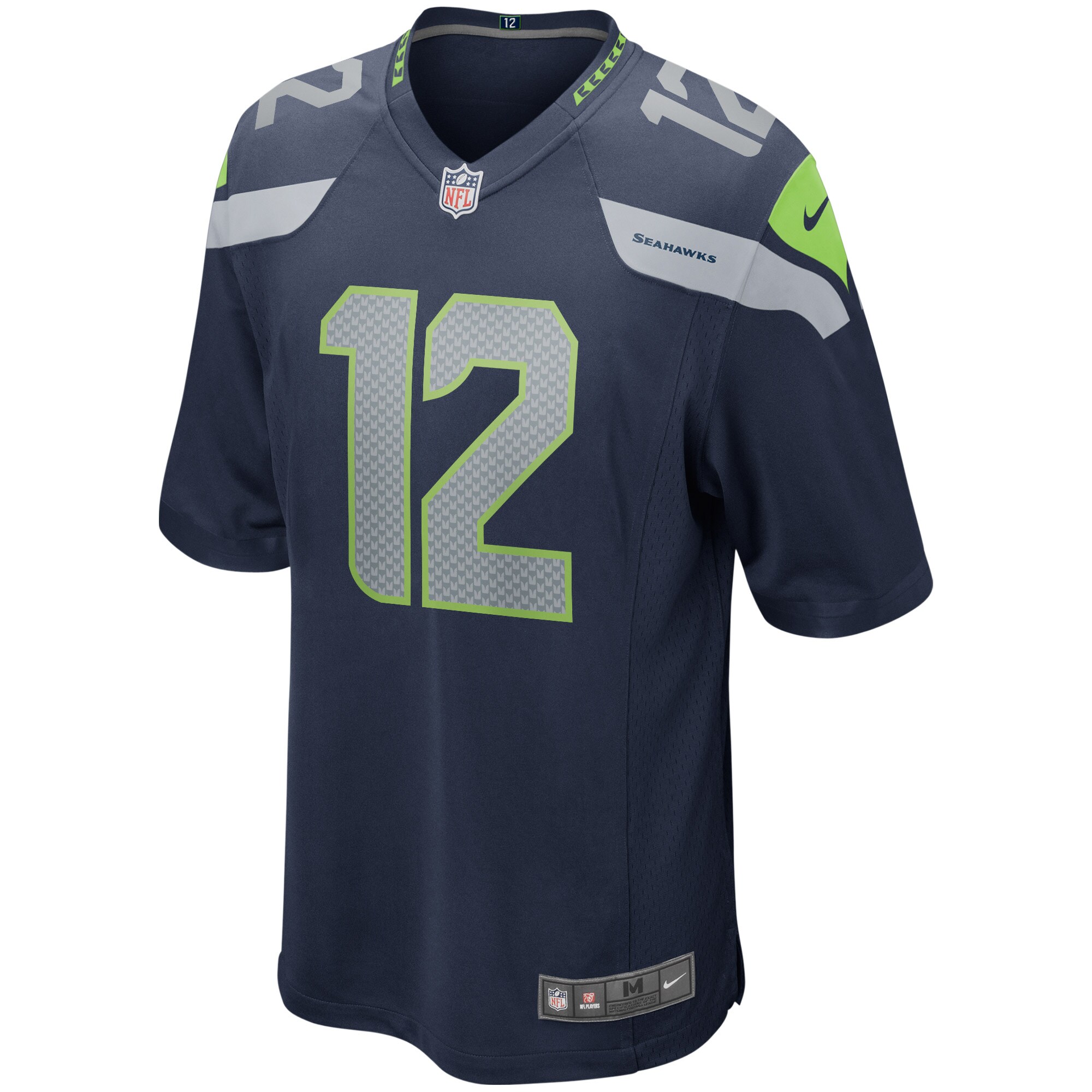 12s Seattle Seahawks  Game Jersey - College Navy