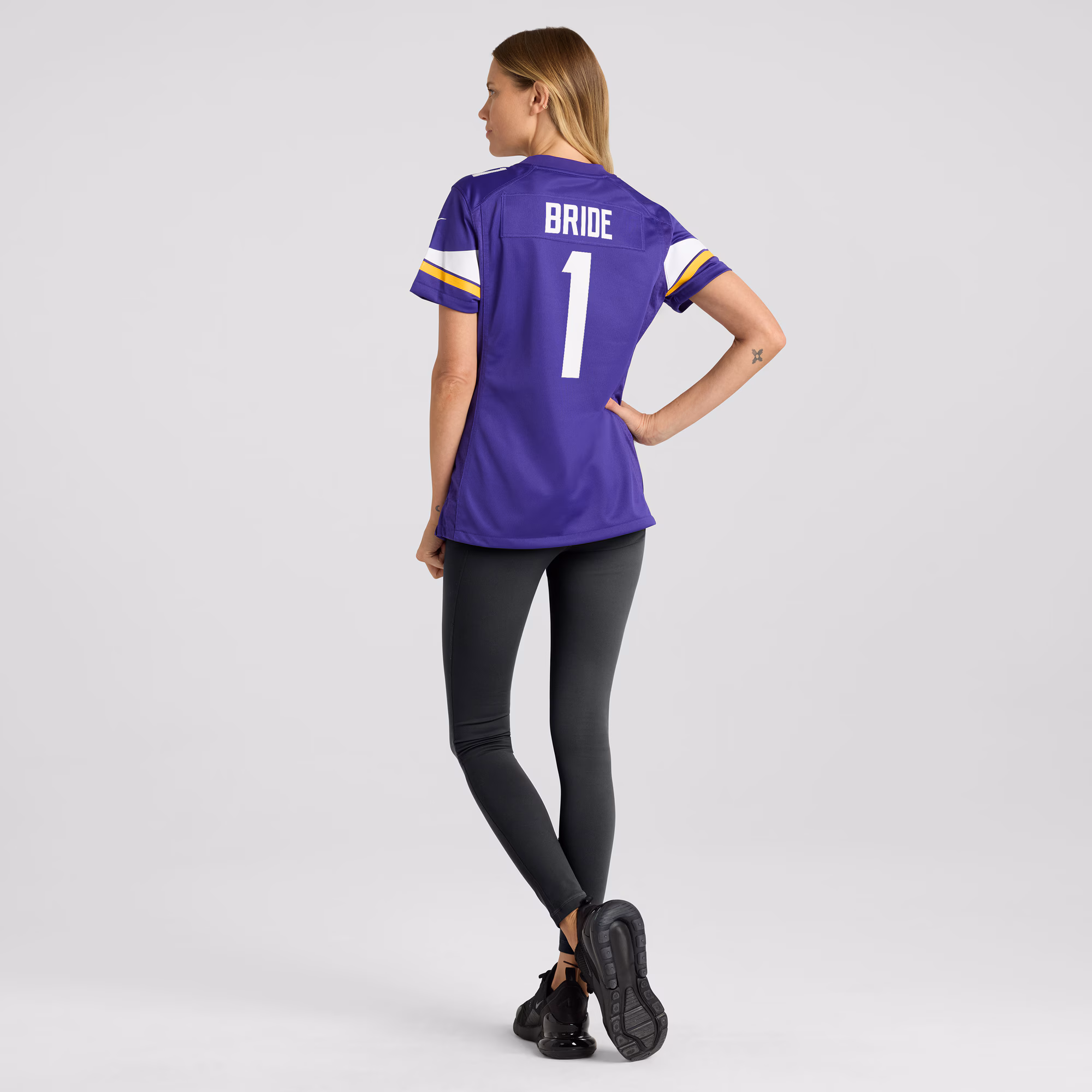 Number 1 Bride Minnesota Vikings Women's Game Jersey - Purple