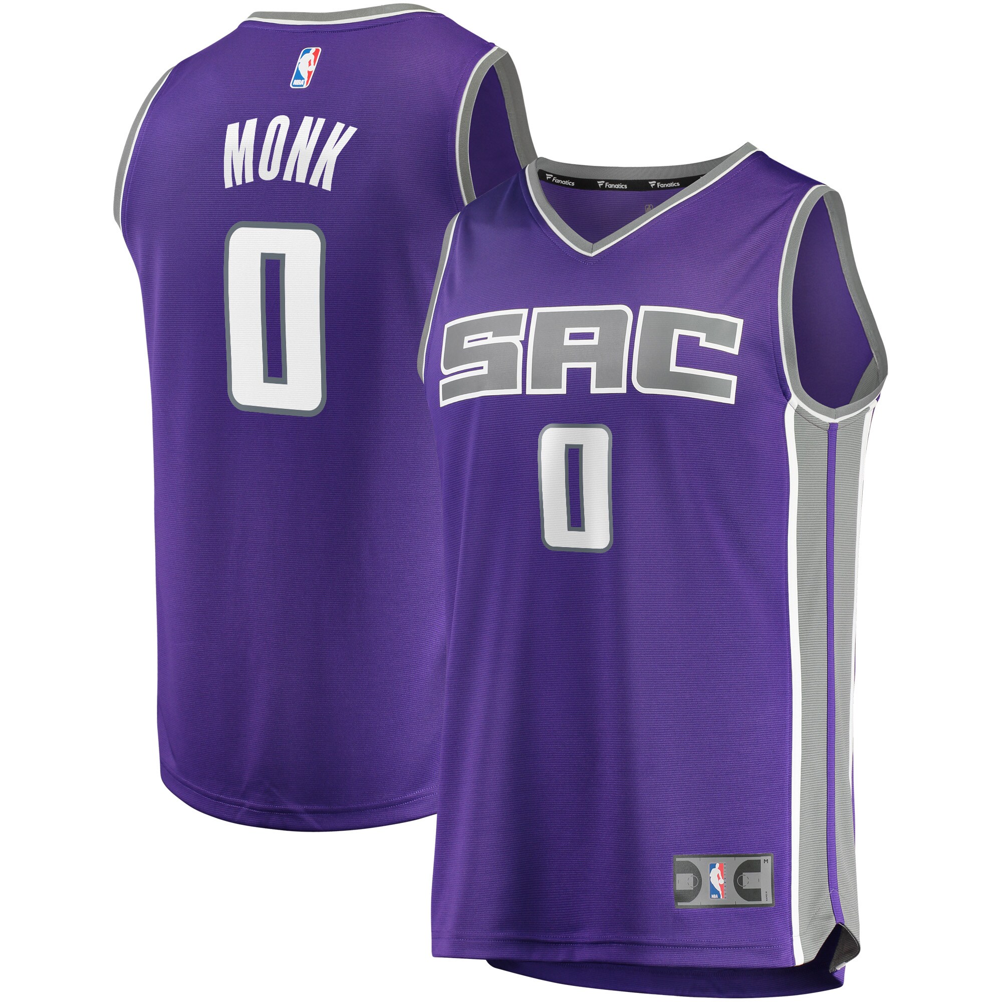 Malik Monk Sacramento Kings  Fast Break Replica Jersey - Icon Edition - Purple