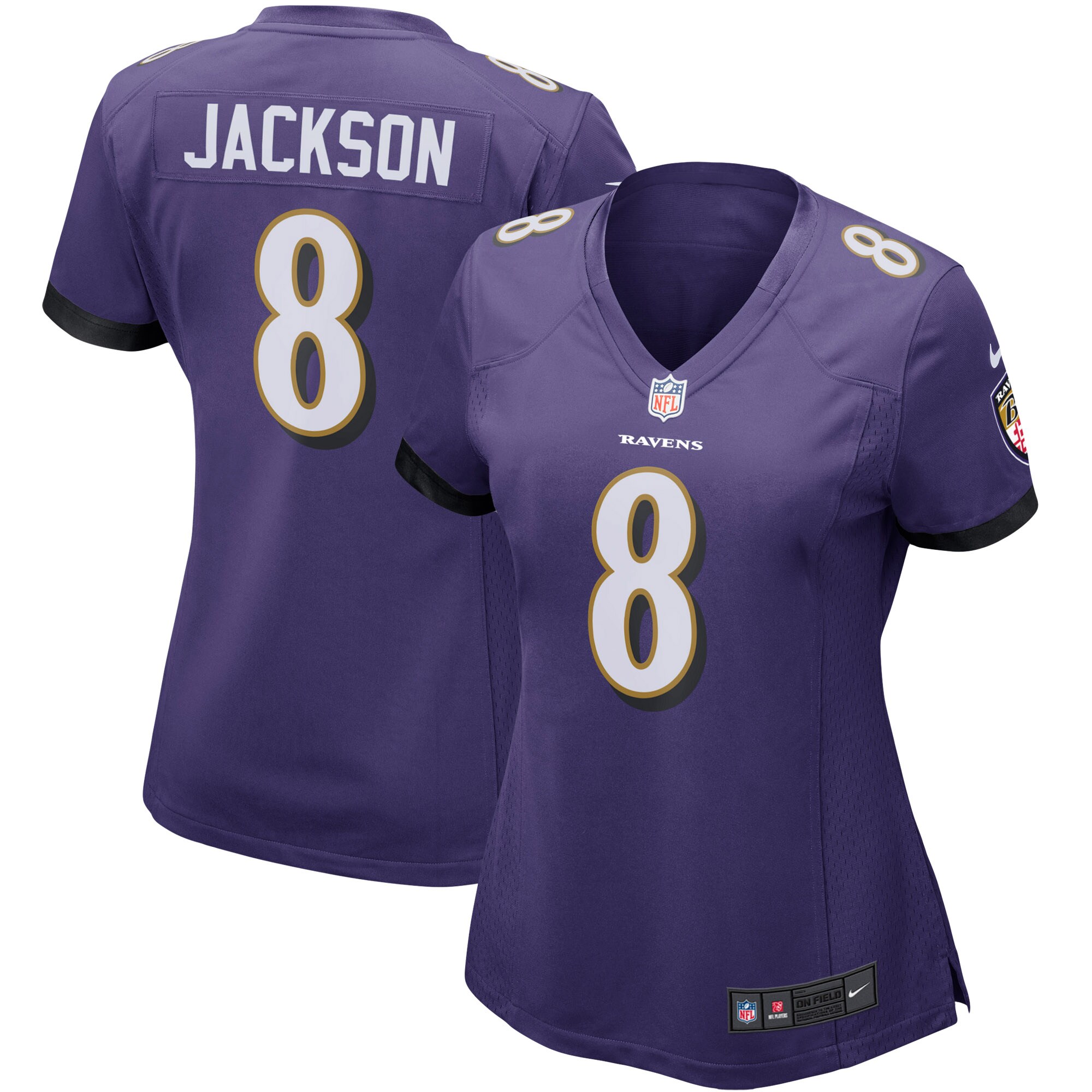 Lamar Jackson Baltimore Ravens Women's Game Player Jersey - Purple