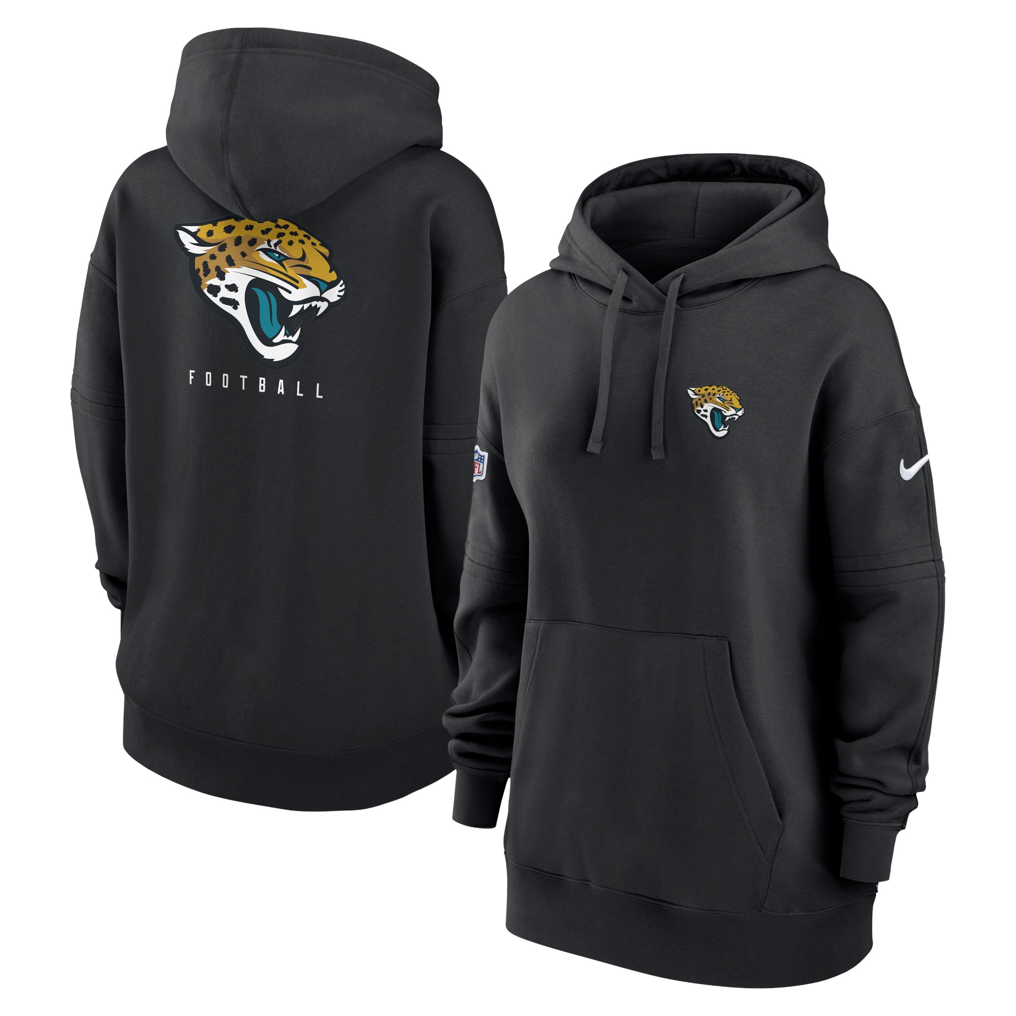 Jacksonville Jaguars  Women's 2023 Sideline Club Fleece Pullover Hoodie - Black