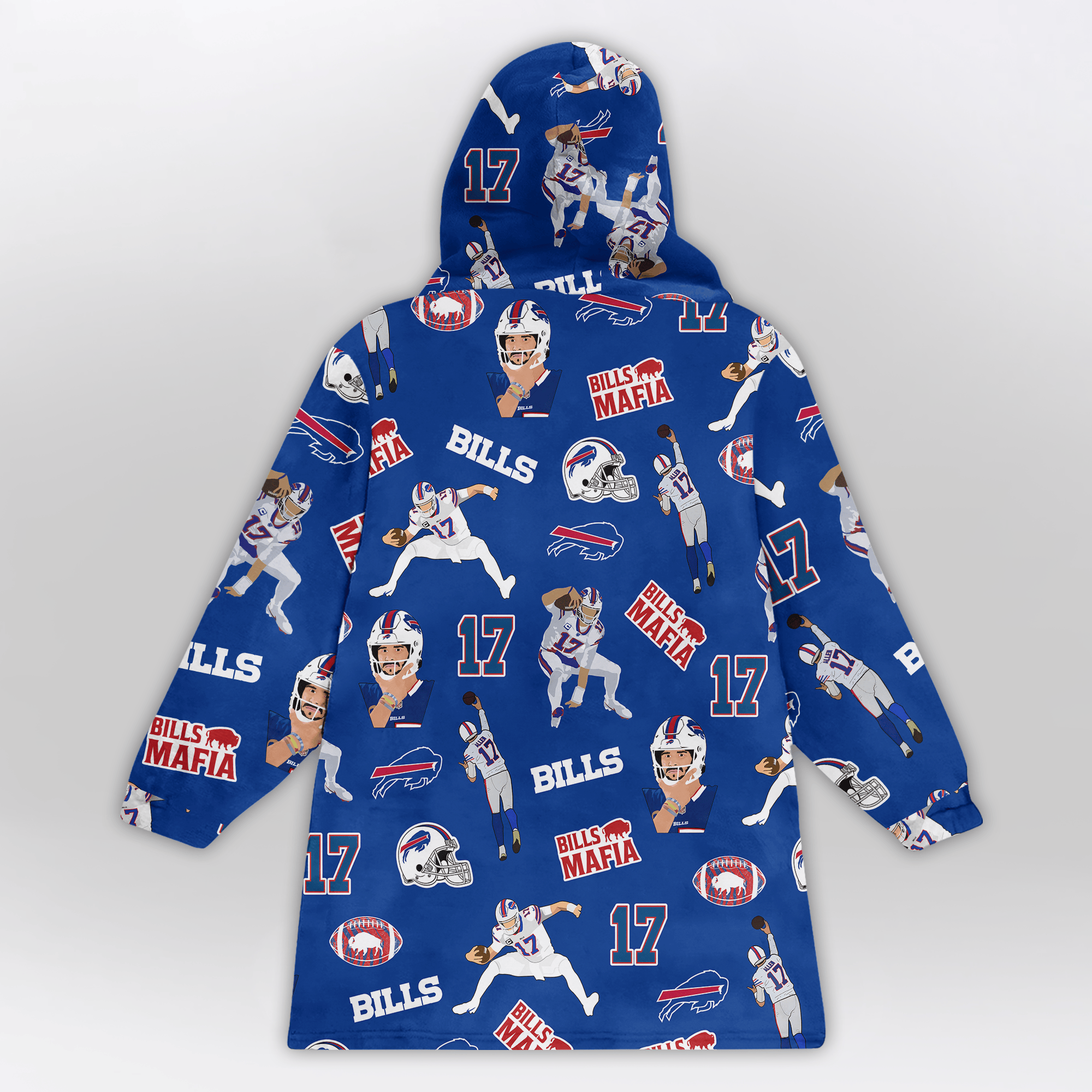 J.A 17 Buffalo Football Unisex Blanket Hoodie