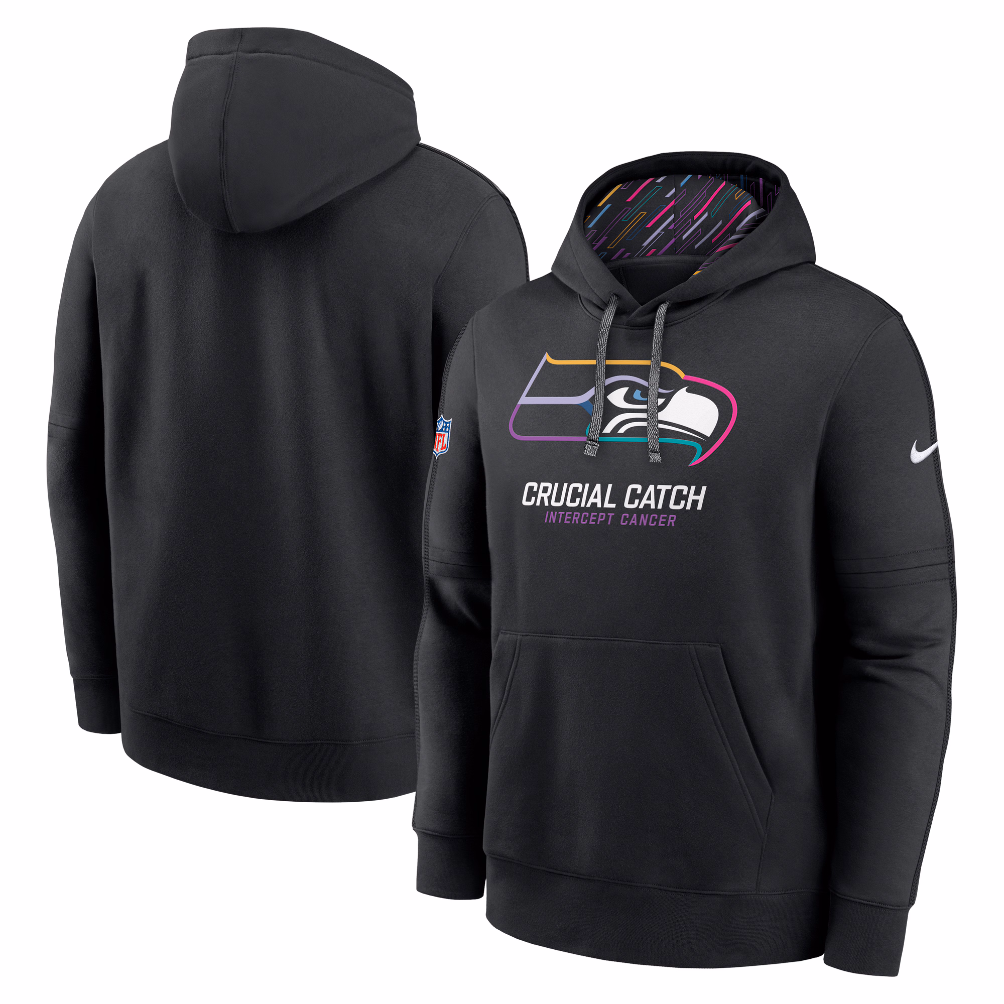 Seattle Seahawks 2024 NFL Crucial Catch Club Pullover Hoodie - Black