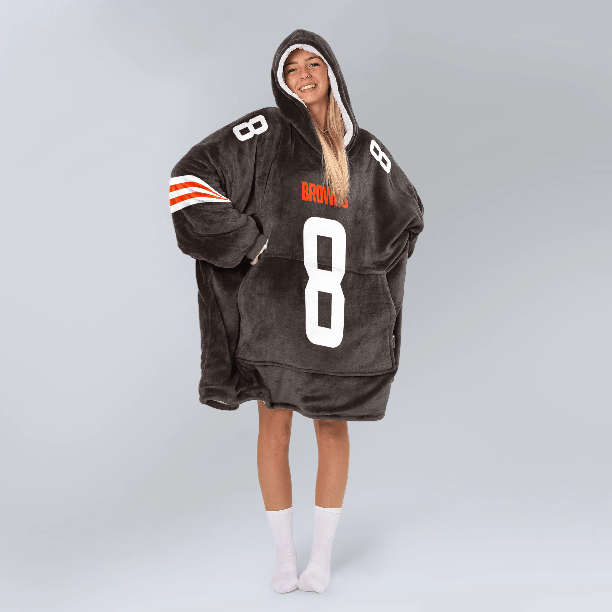 Adult D.G 8 Cleveland Football Unisex Blanket Hoodie