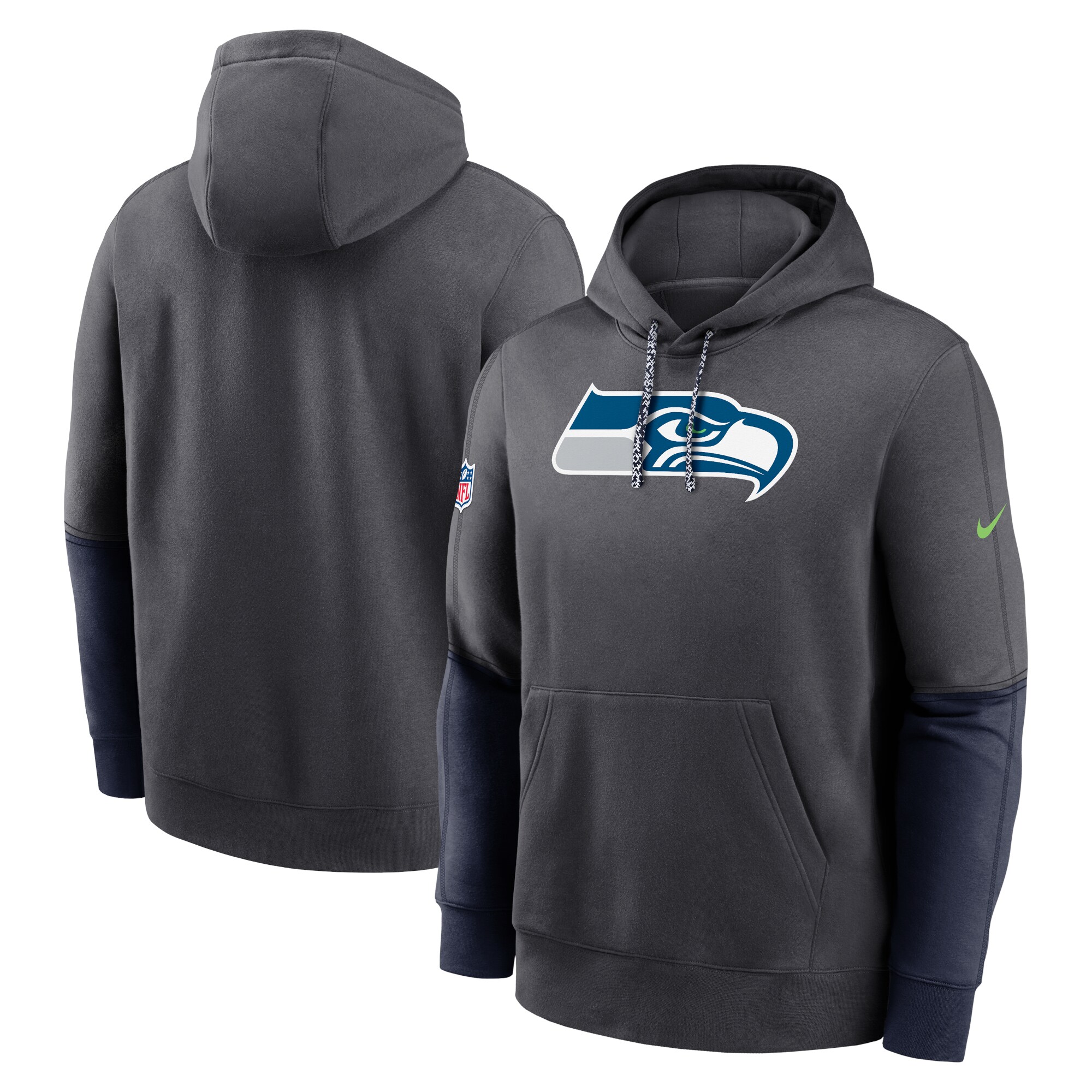 Seattle Seahawks 2024 Sideline Club Pullover Hoodie - Anthracite