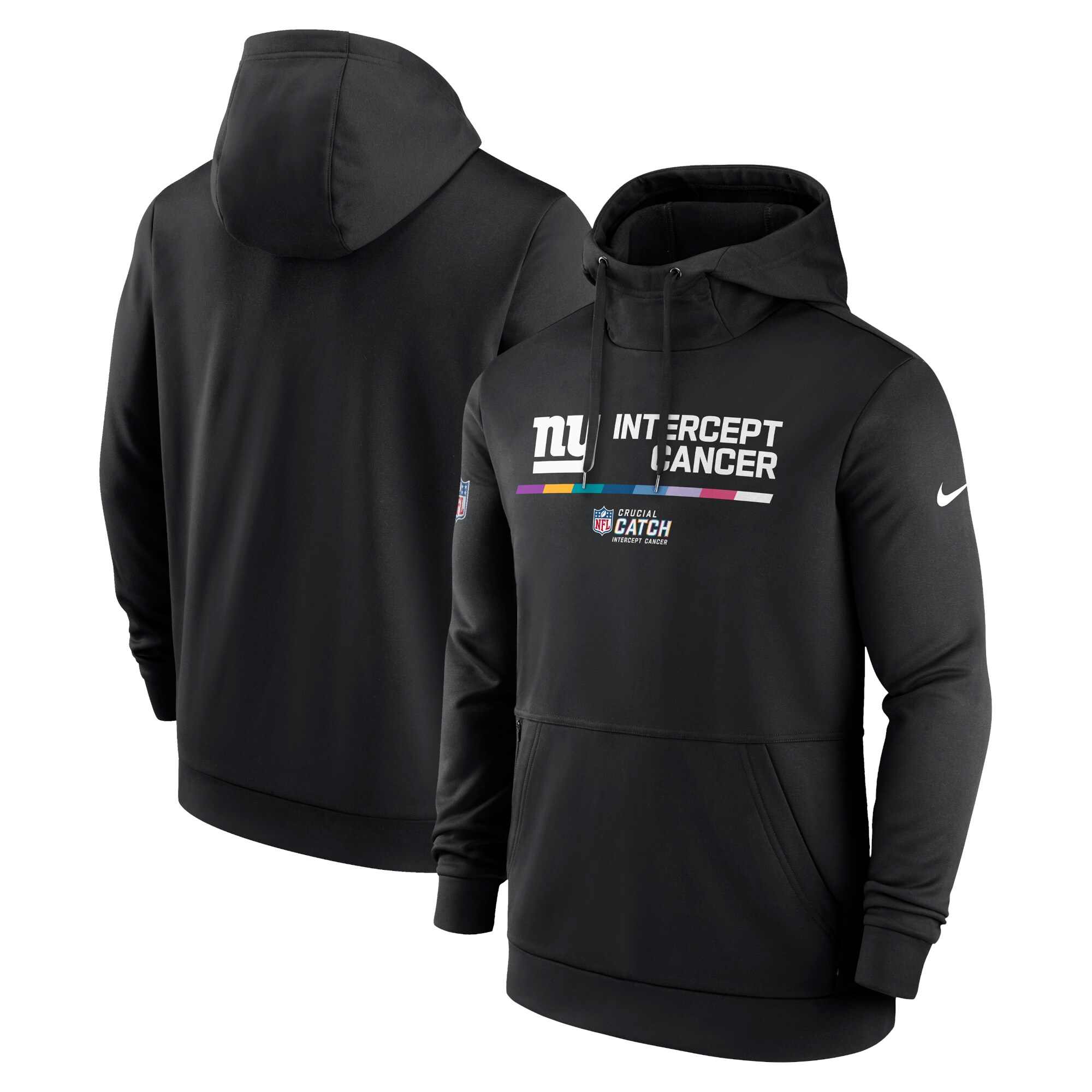 Men's Black New York Giants 2022 NFL Crucial Catch - Therma Performance Pullover Hoodie