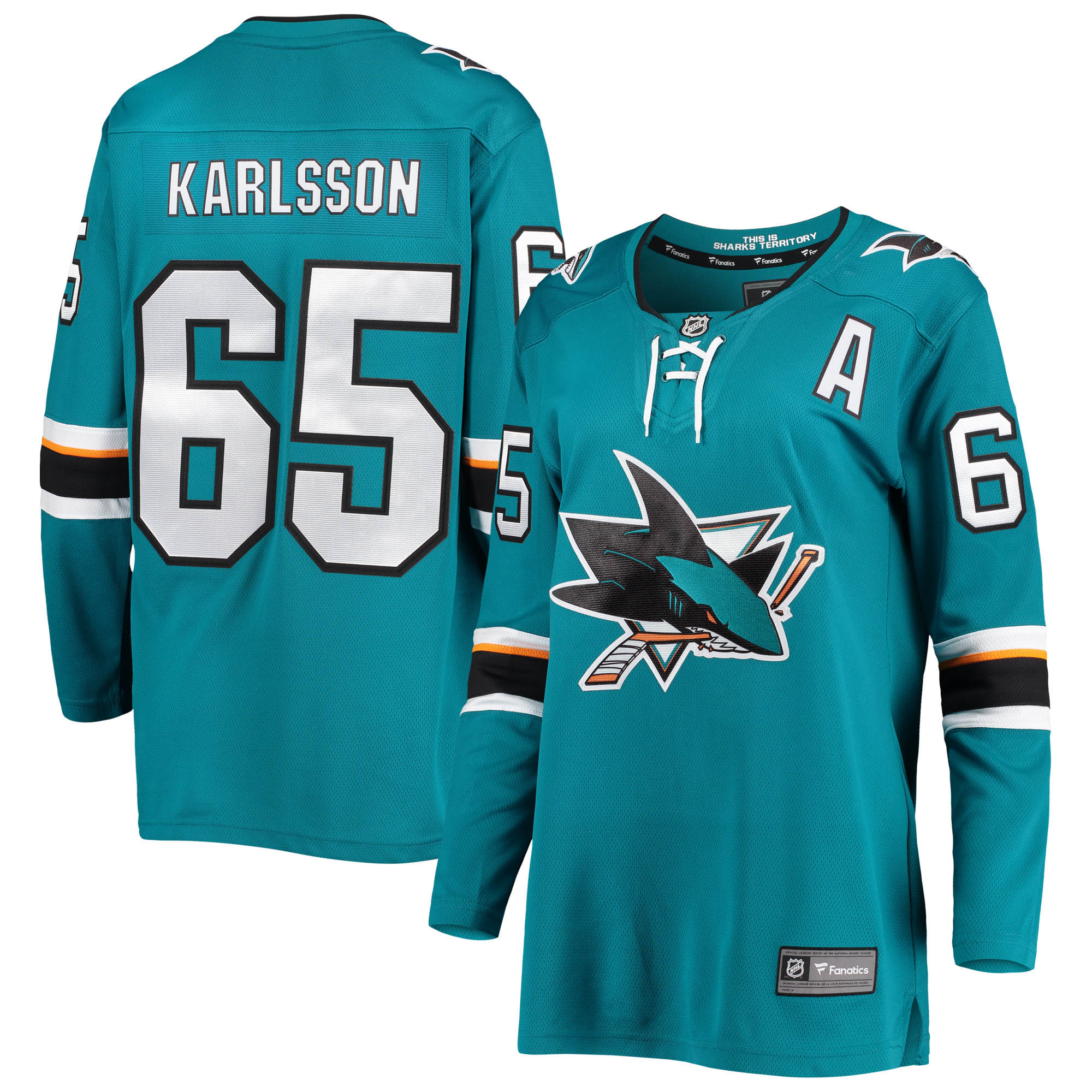 Erik Karlsson San Jose Sharks Women's Breakaway Home Team Player Jersey - Teal