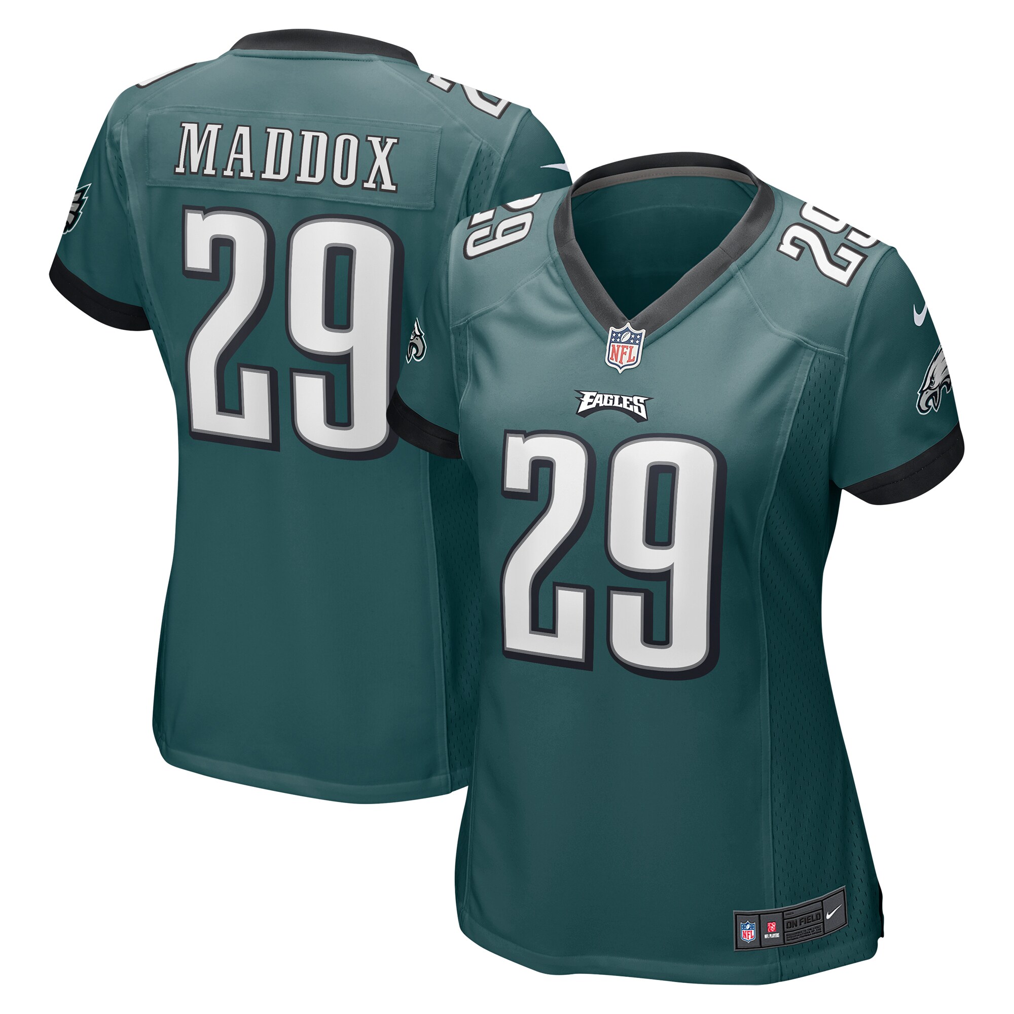 Avonte Maddox Philadelphia Eagles  Women's Game Jersey - Midnight Green