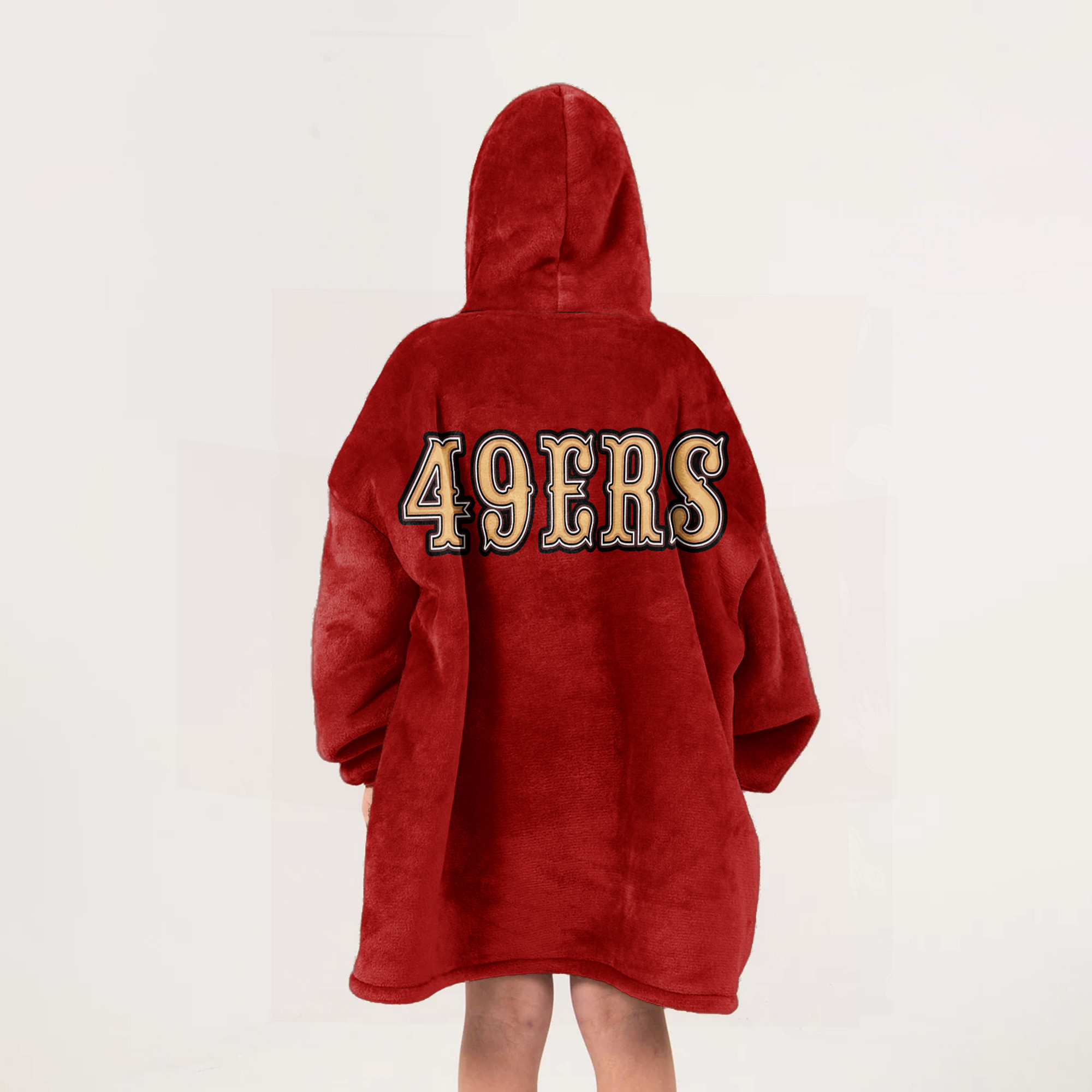 Adult Niner Football Unisex Blanket Hoodie