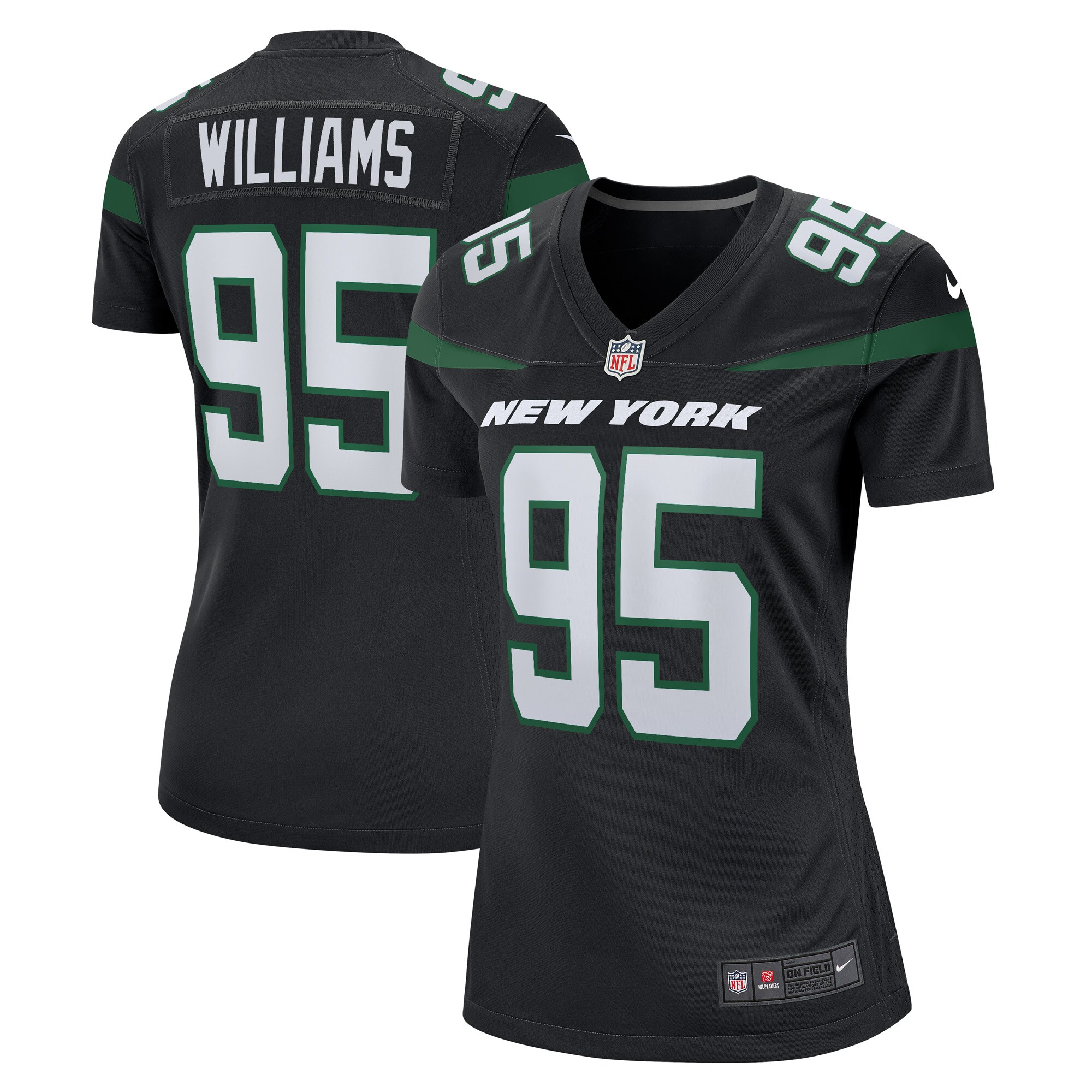 Quinnen Williams New York Jets  Women's Alternate Game Player Jersey - Stealth Black