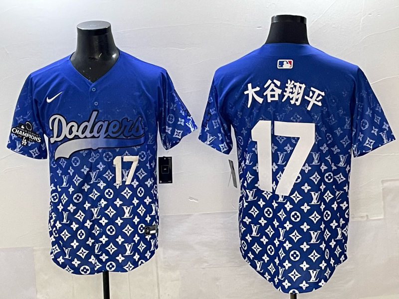Men's #17 Shohei Ohtani Los Angeles Dodgers 2025 Custom Cool Jersey