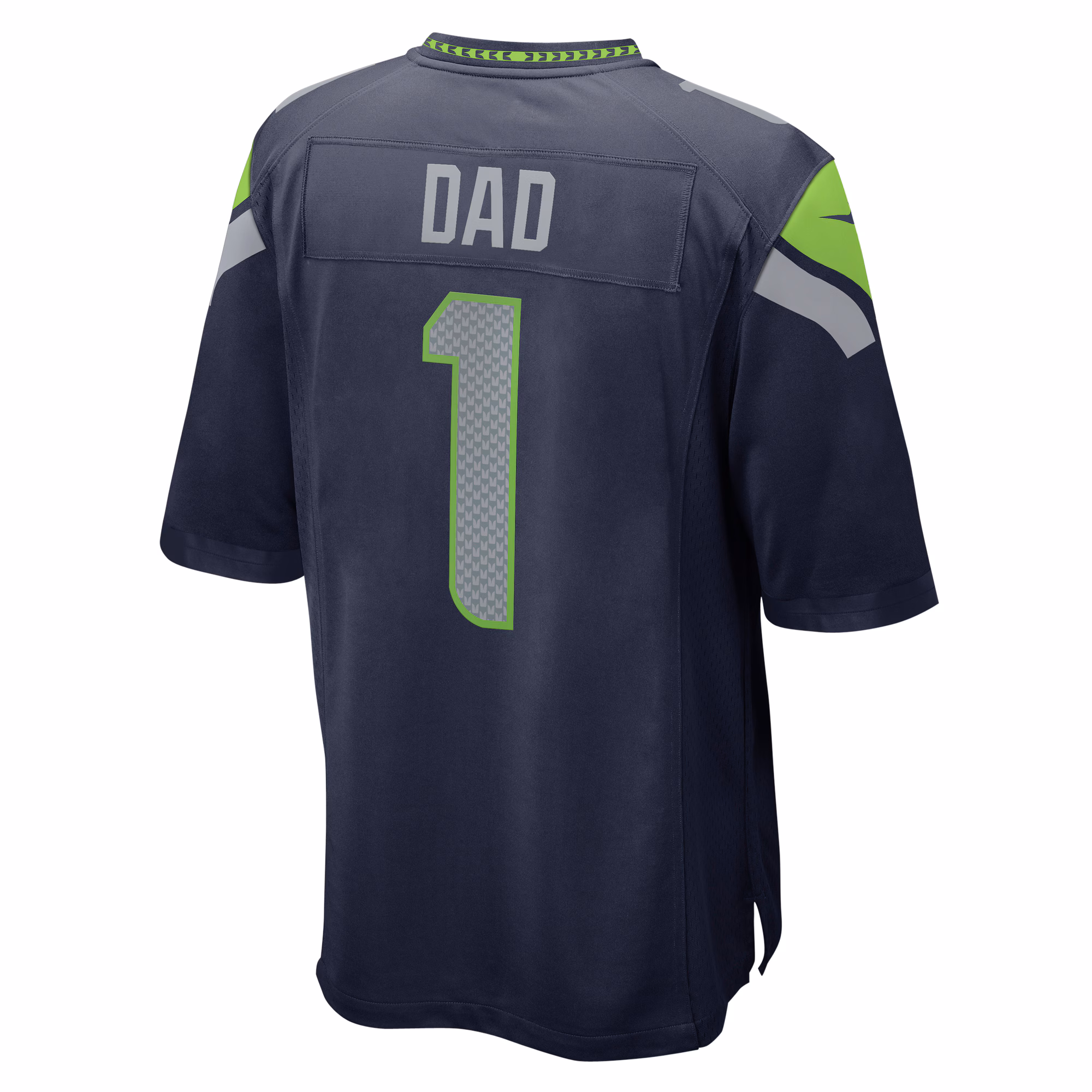 Number 1 Dad Seattle Seahawks Game Jersey - College Navy