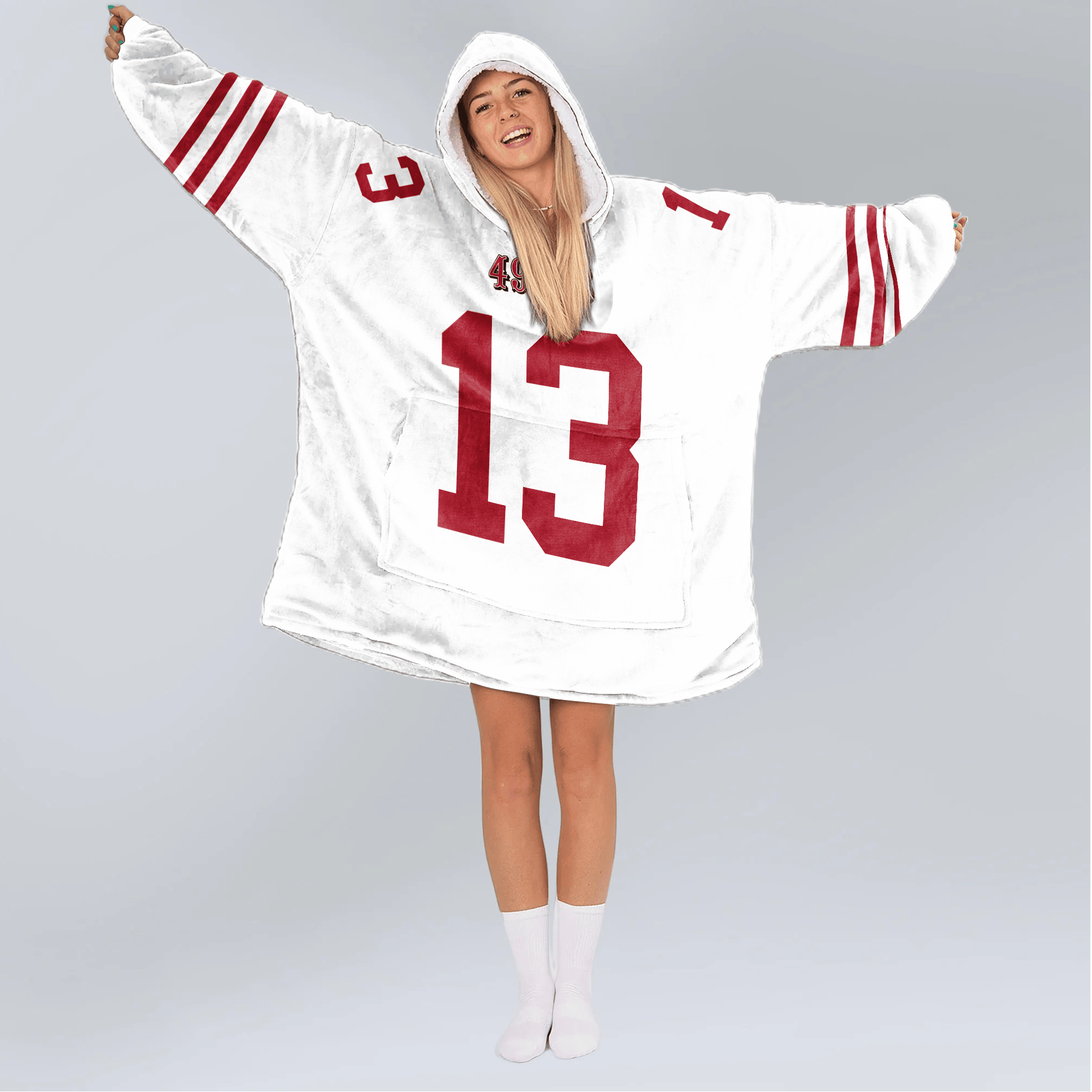 Adult B.P 13 San Francisco 49ers Football Unisex Blanket Hoodie
