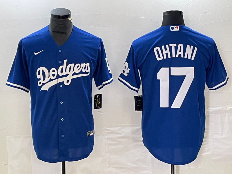 Men's Los Angeles Dodgers #17  Blue Shohei Ohtani Jersey