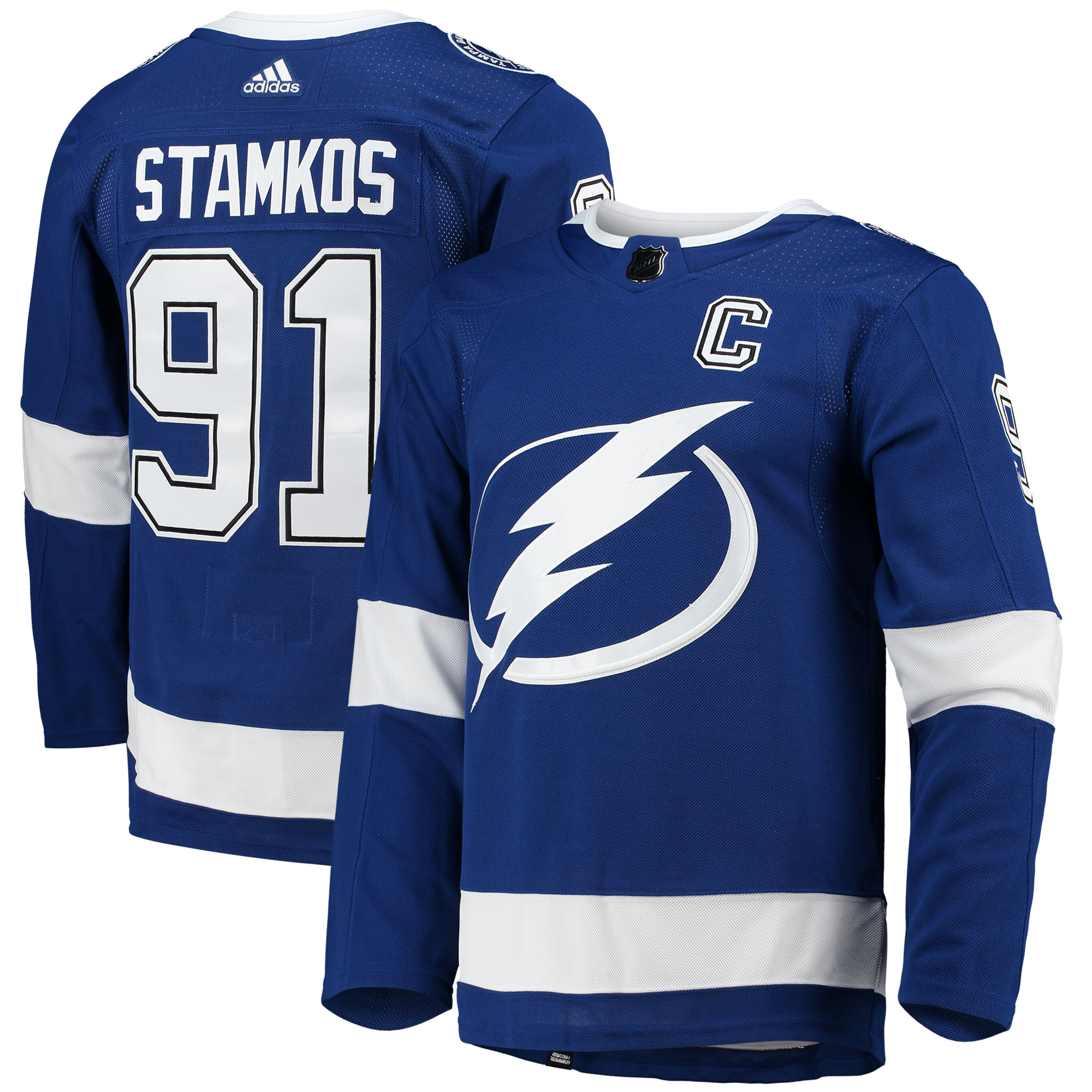 Steven Stamkos Tampa Bay Lightning  Home Captain Patch Primegreen Authentic Pro Player Jersey - Blue