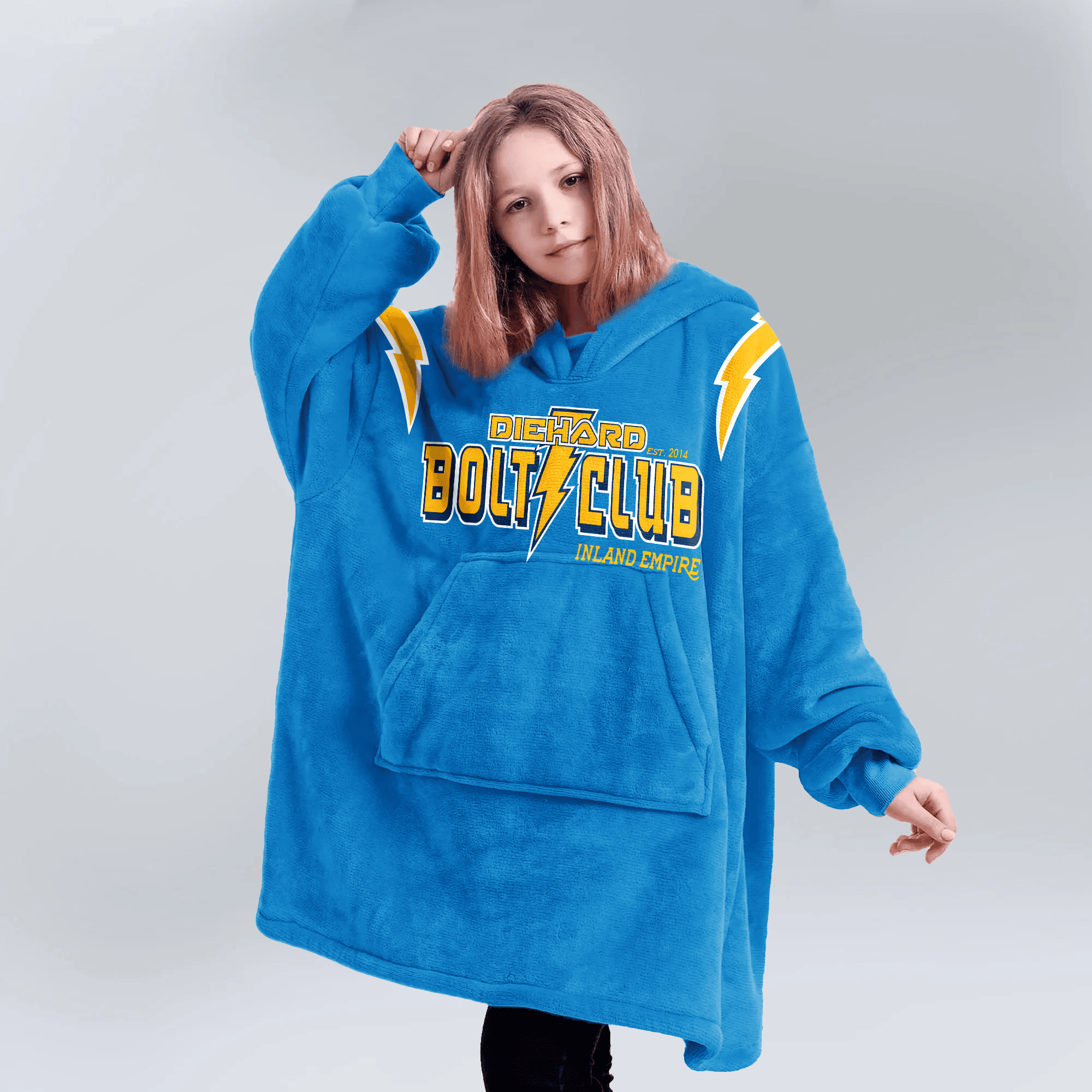 Kid Bolt Club 10 Los Angeles Football Unisex Blanket Hoodie