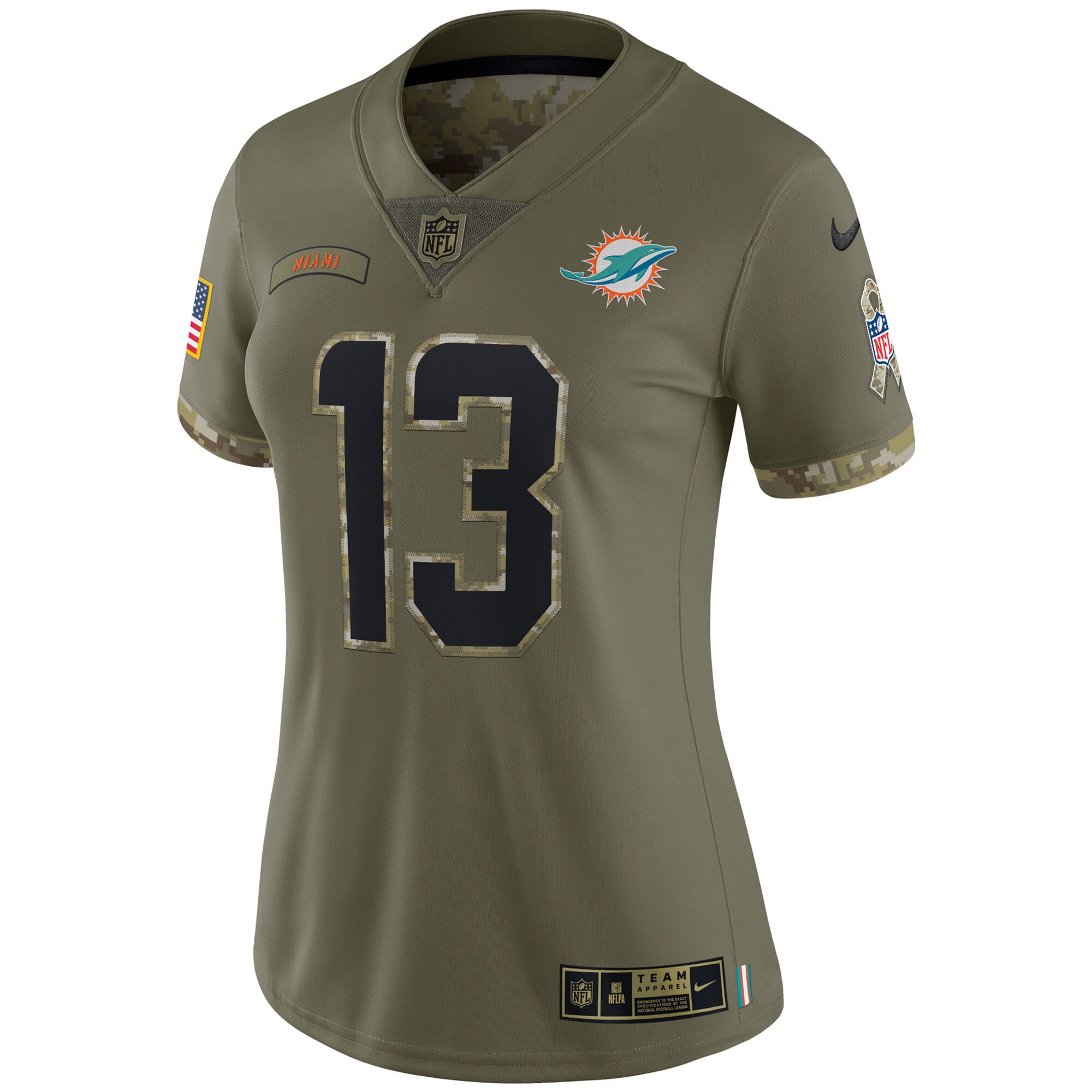 Dan Marino Miami Dolphins  Women's 2022 Salute To Service Retired Player Limited Jersey - Olive