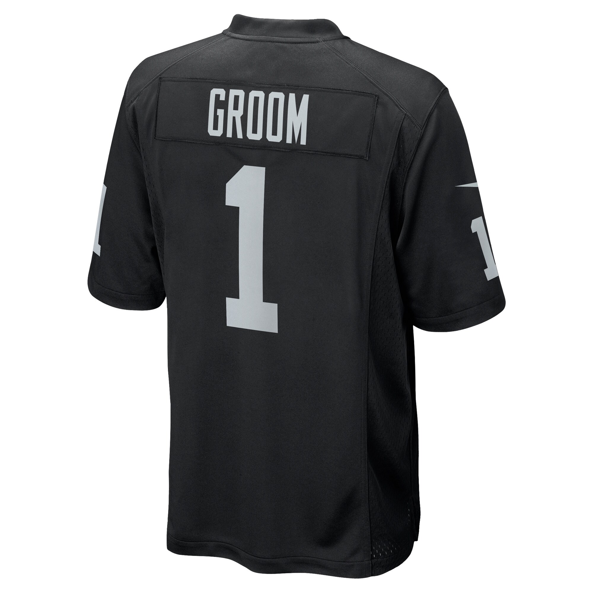Number 1 Groom Las Vegas Raiders Game Jersey - Black