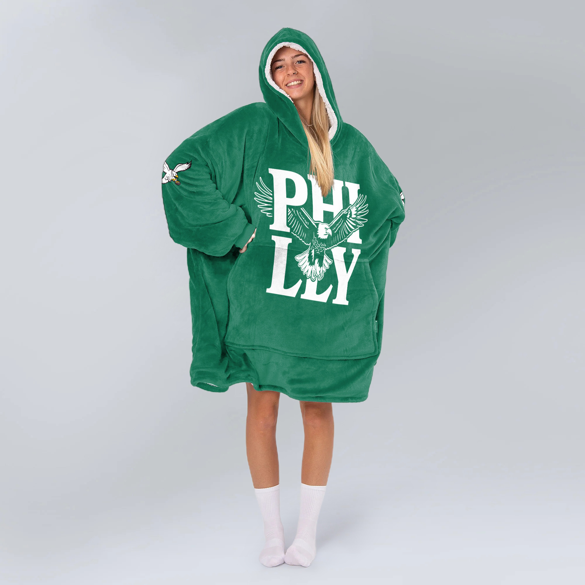 Adult Bird Gang Philadelphia Football Unisex Blanket Hoodie