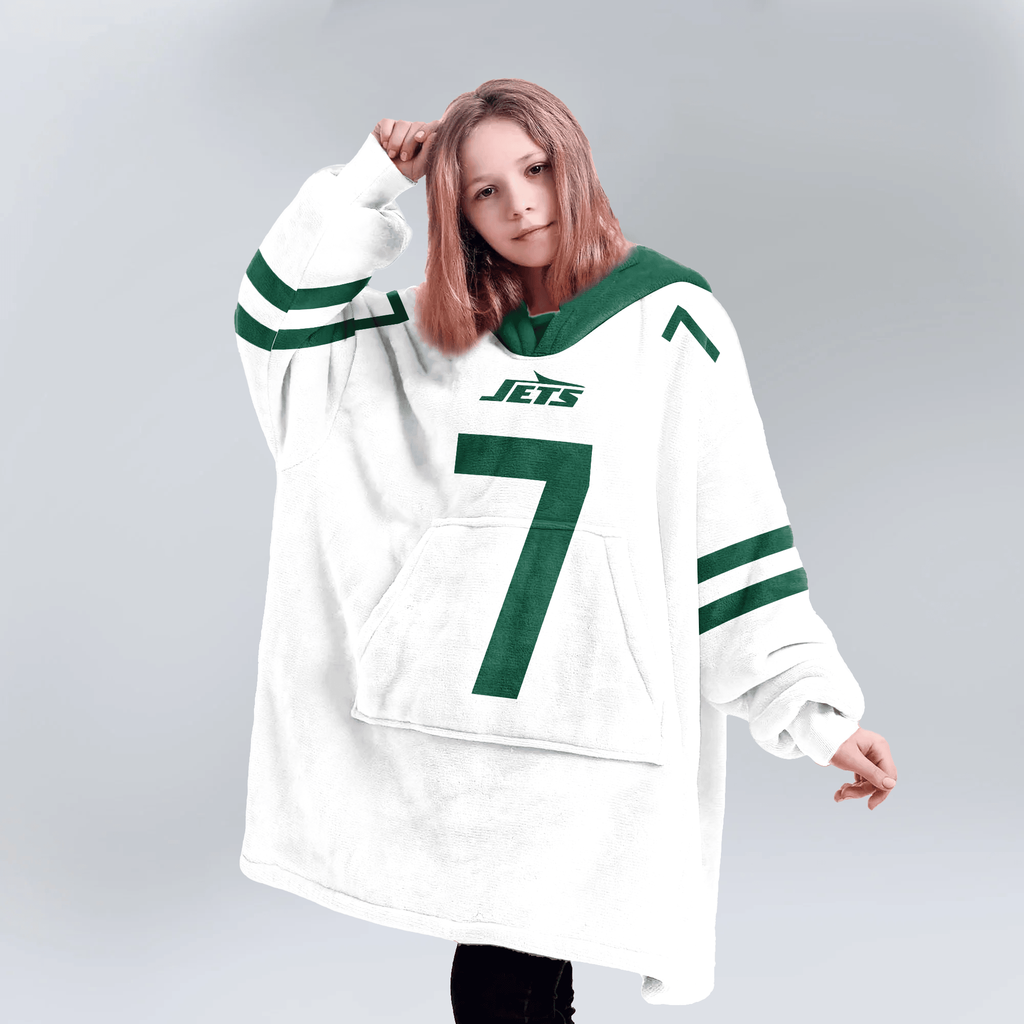 Kid J.F 7 New York J Football Unisex Blanket Hoodie