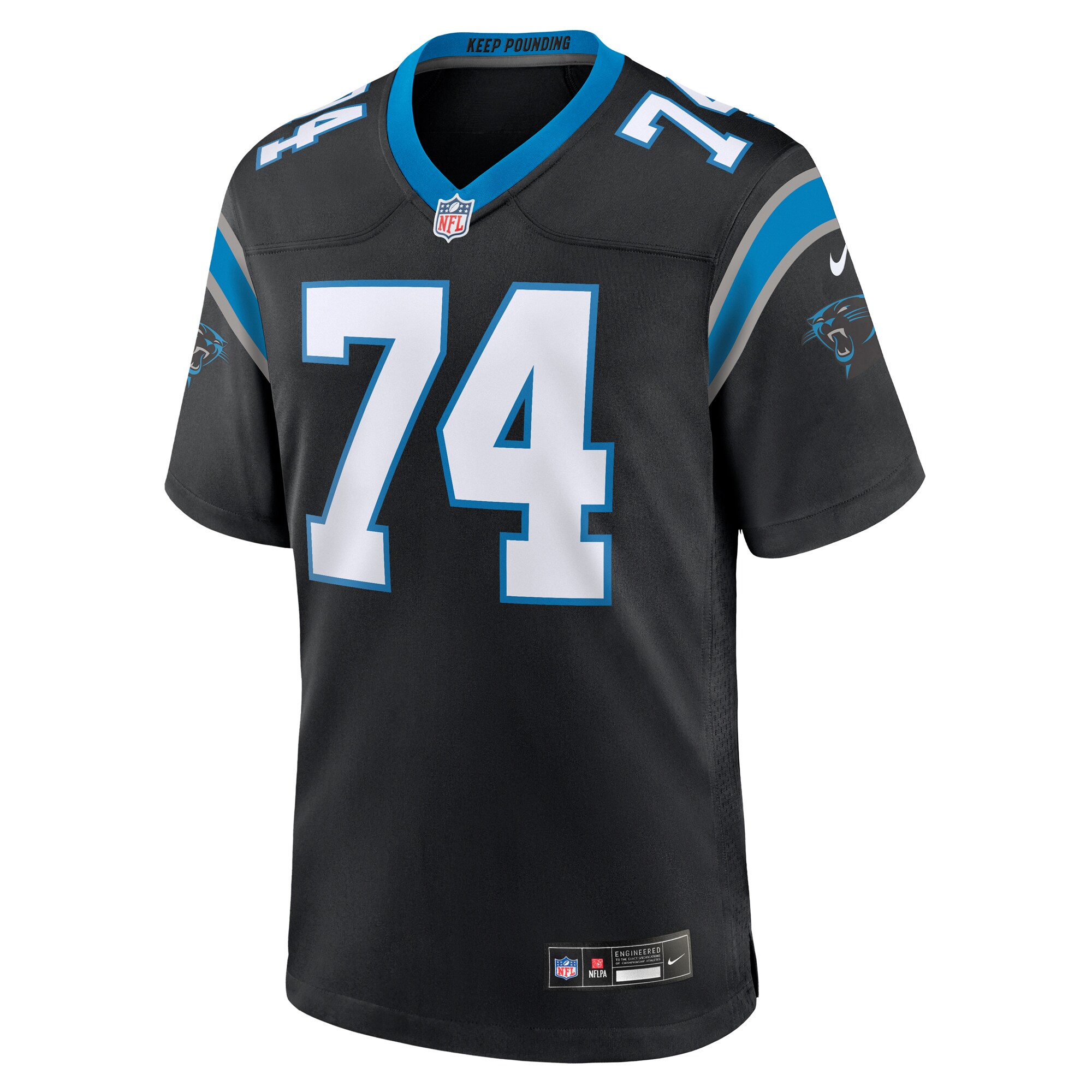 David Sharpe Carolina Panthers Team Game Jersey -  Black